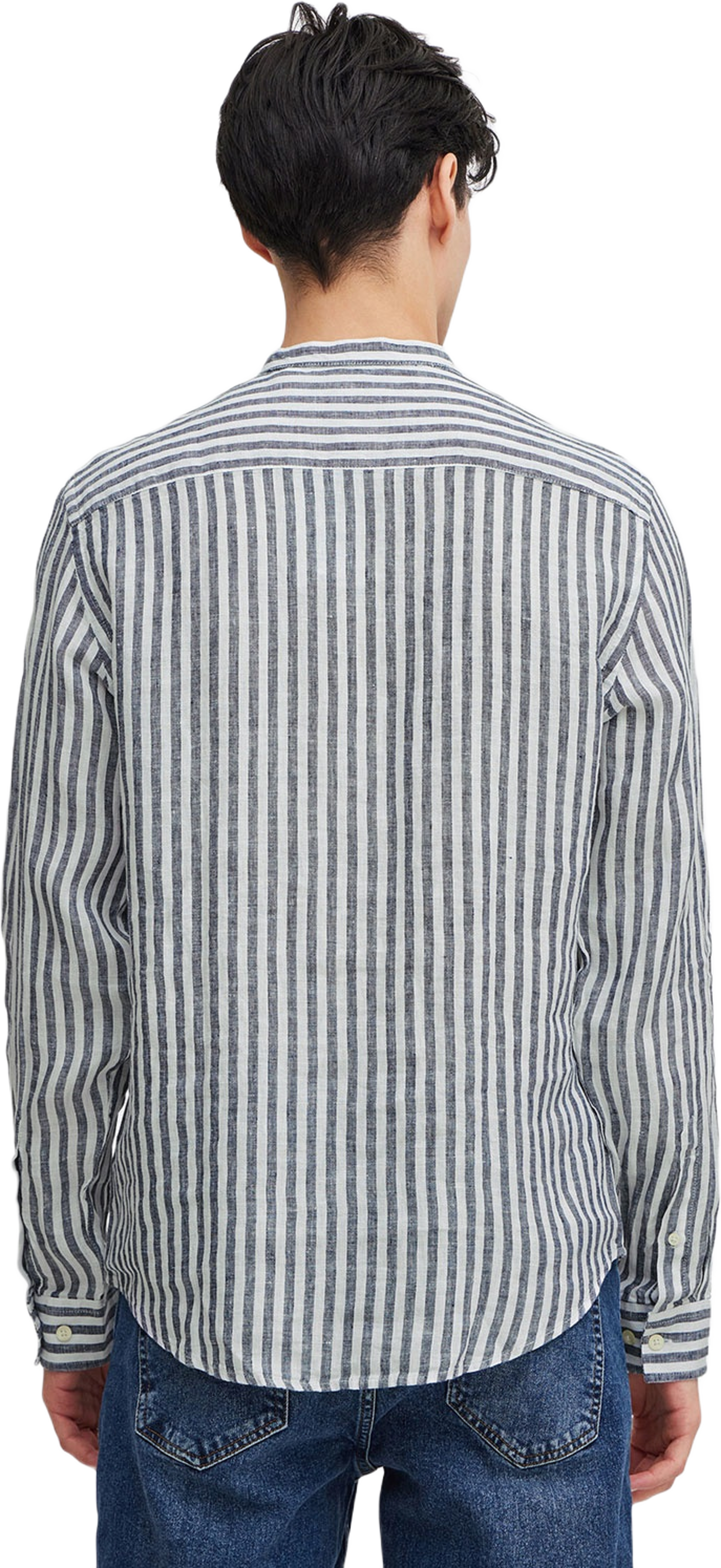CFANTON LS CC linen striped shirt Shirt, från Casual Friday, i färgen Navy Blazer. Klicka för att öppna bilden i stort format