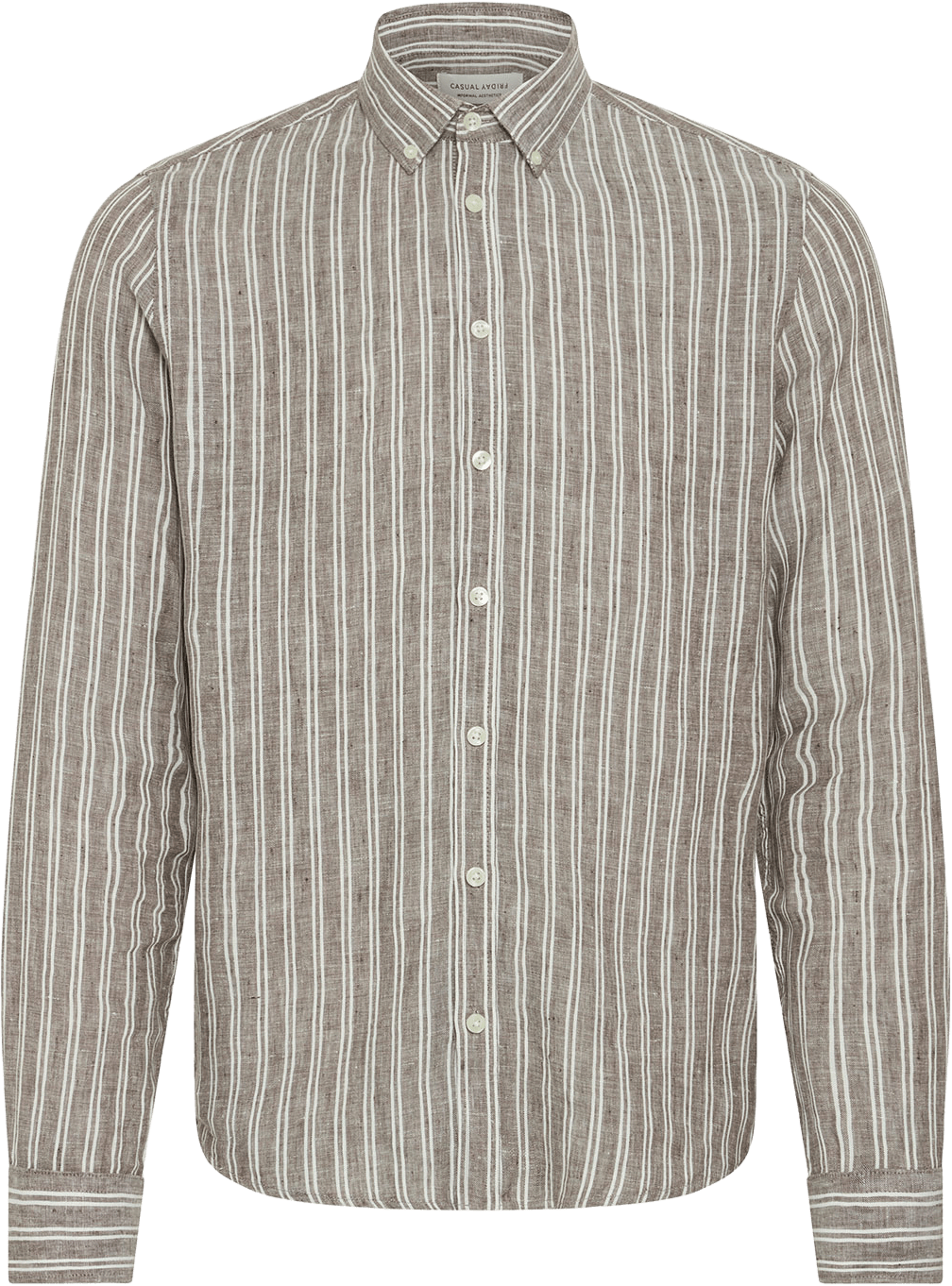 CFDALLAS LS BD striped 100% linen s Shirt, från Casual Friday, i färgen Wren. Klicka för att öppna bilden i stort format