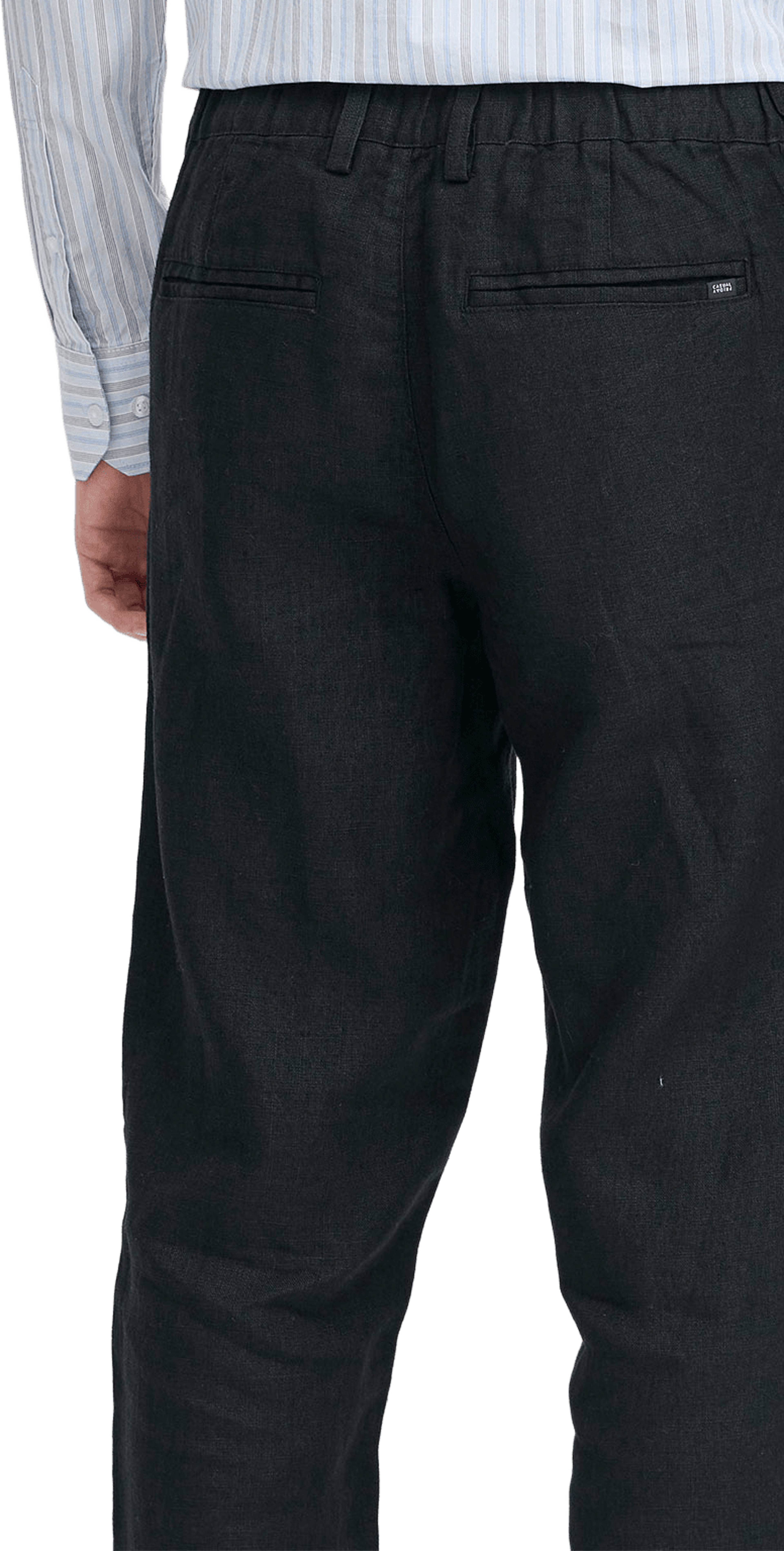 CFPANDRUP 100% linen pant Trouser, från Casual Friday, i färgen Black Beauty. Klicka för att öppna bilden i stort format