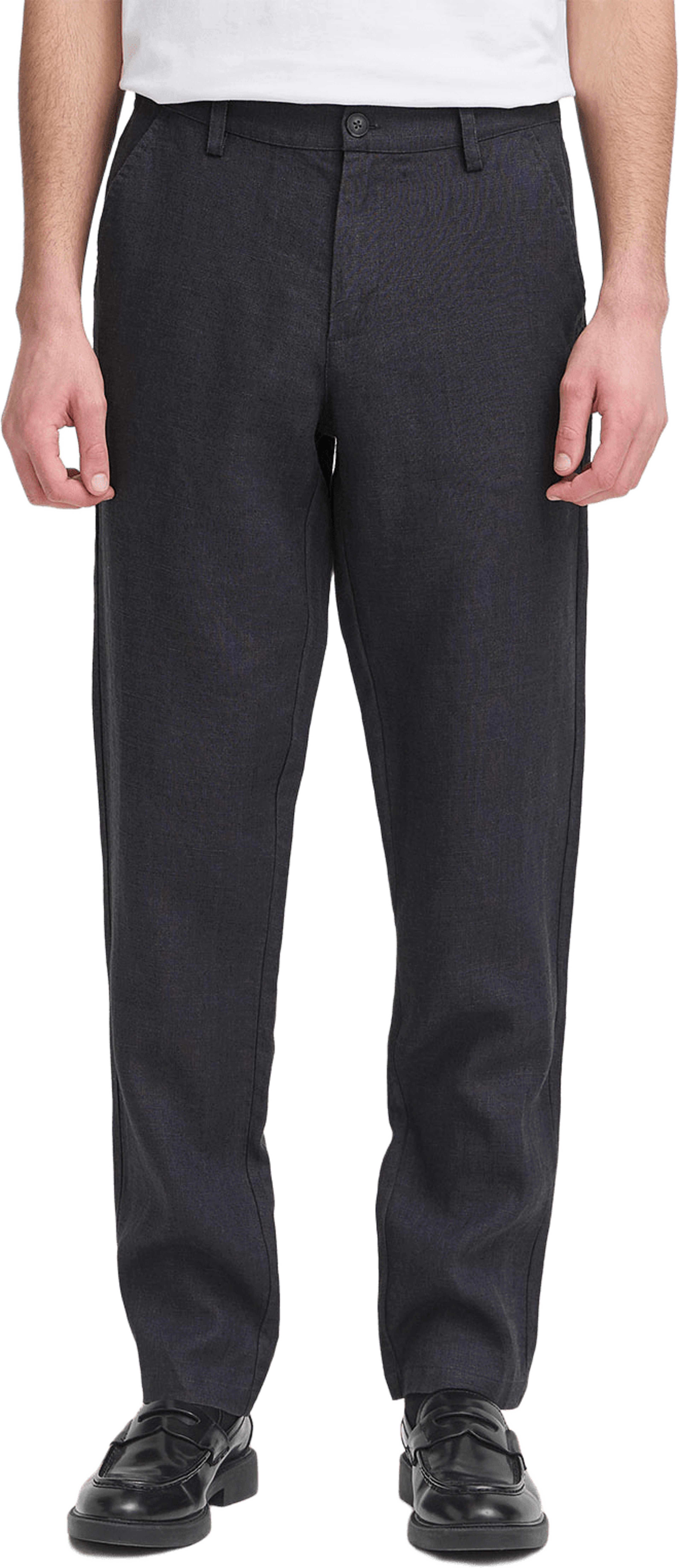 CFPANDRUP 100% linen pant Trouser, från Casual Friday, i färgen Dark Navy. Klicka för att öppna bilden i stort format