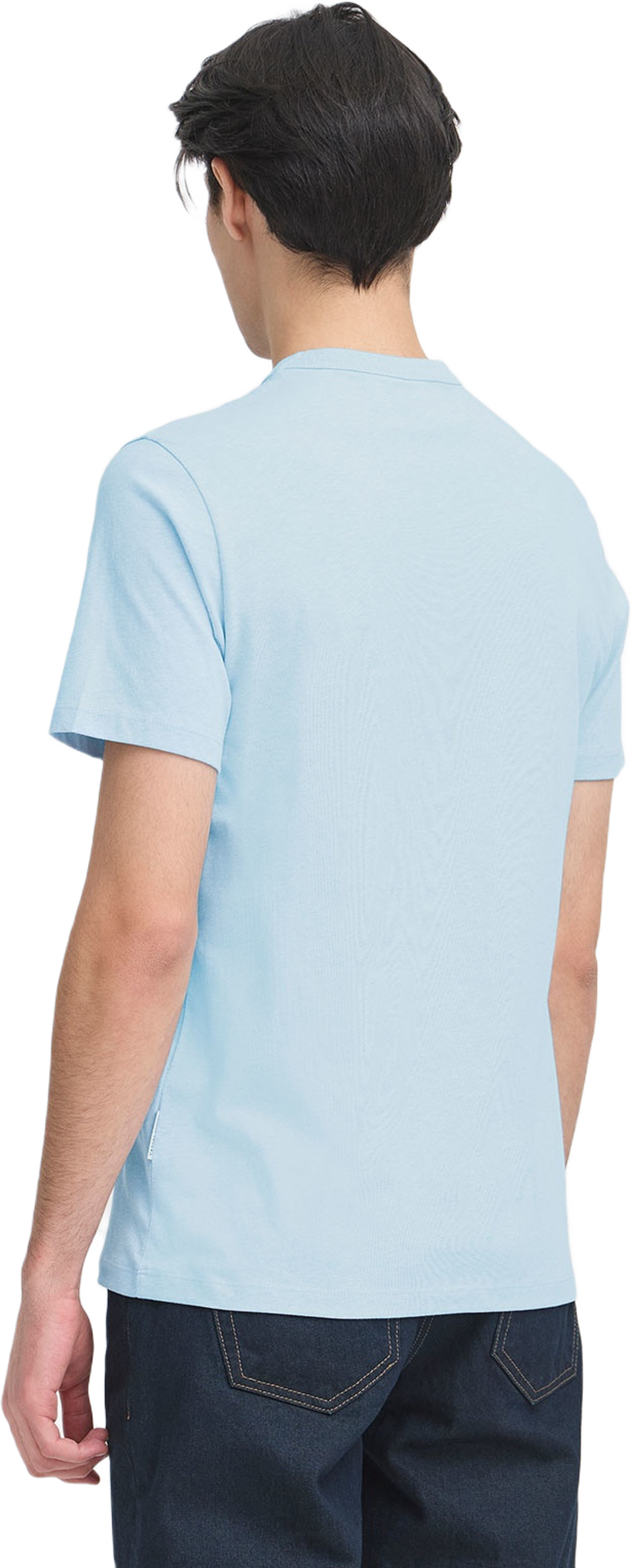 CFJASPER mélange tee with chest poc T-shirt, från Casual Friday, i färgen Chambray Blue Melange. Klicka för att öppna bilden i stort format