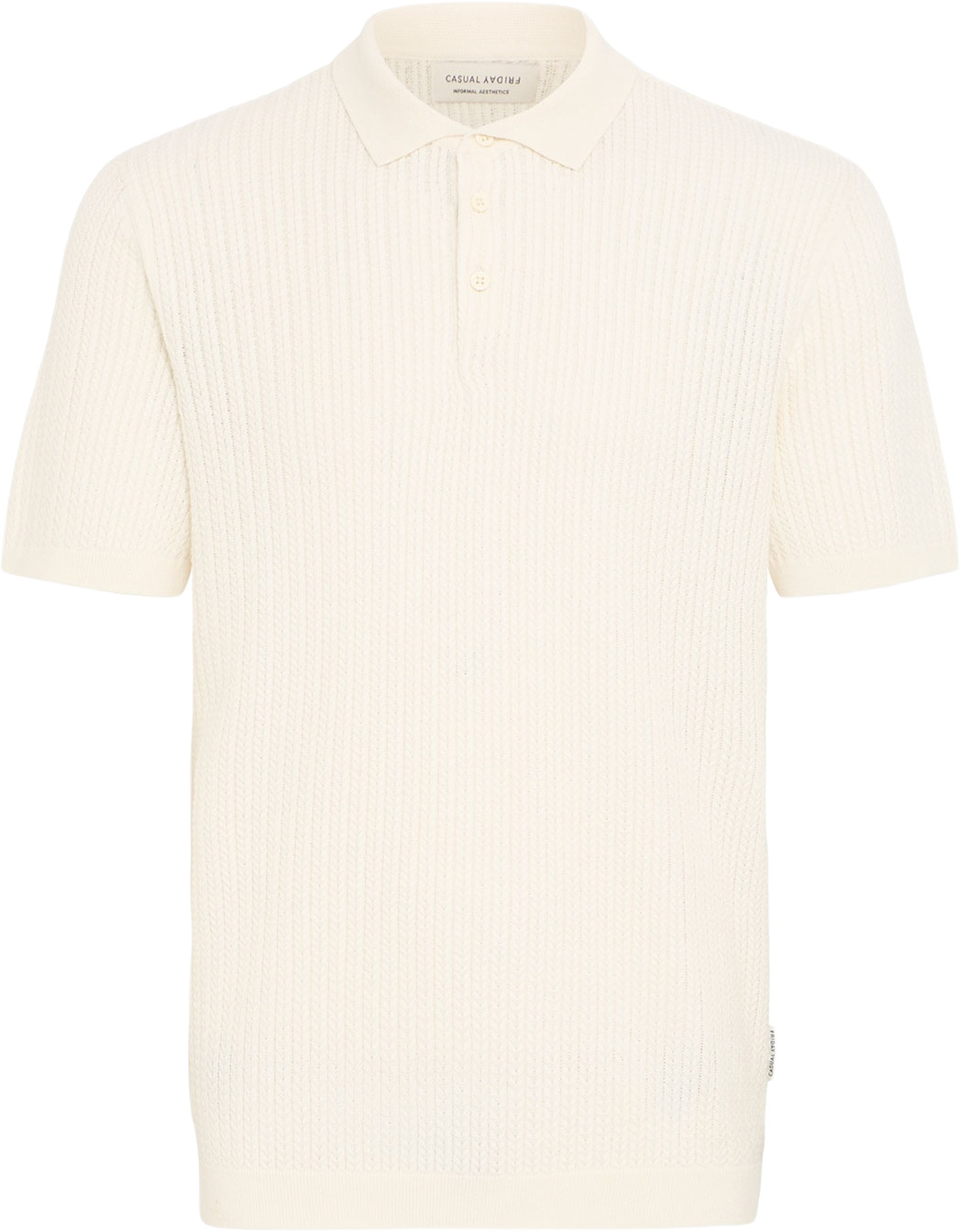 Cfkarl Structured Knit Polo Pullover