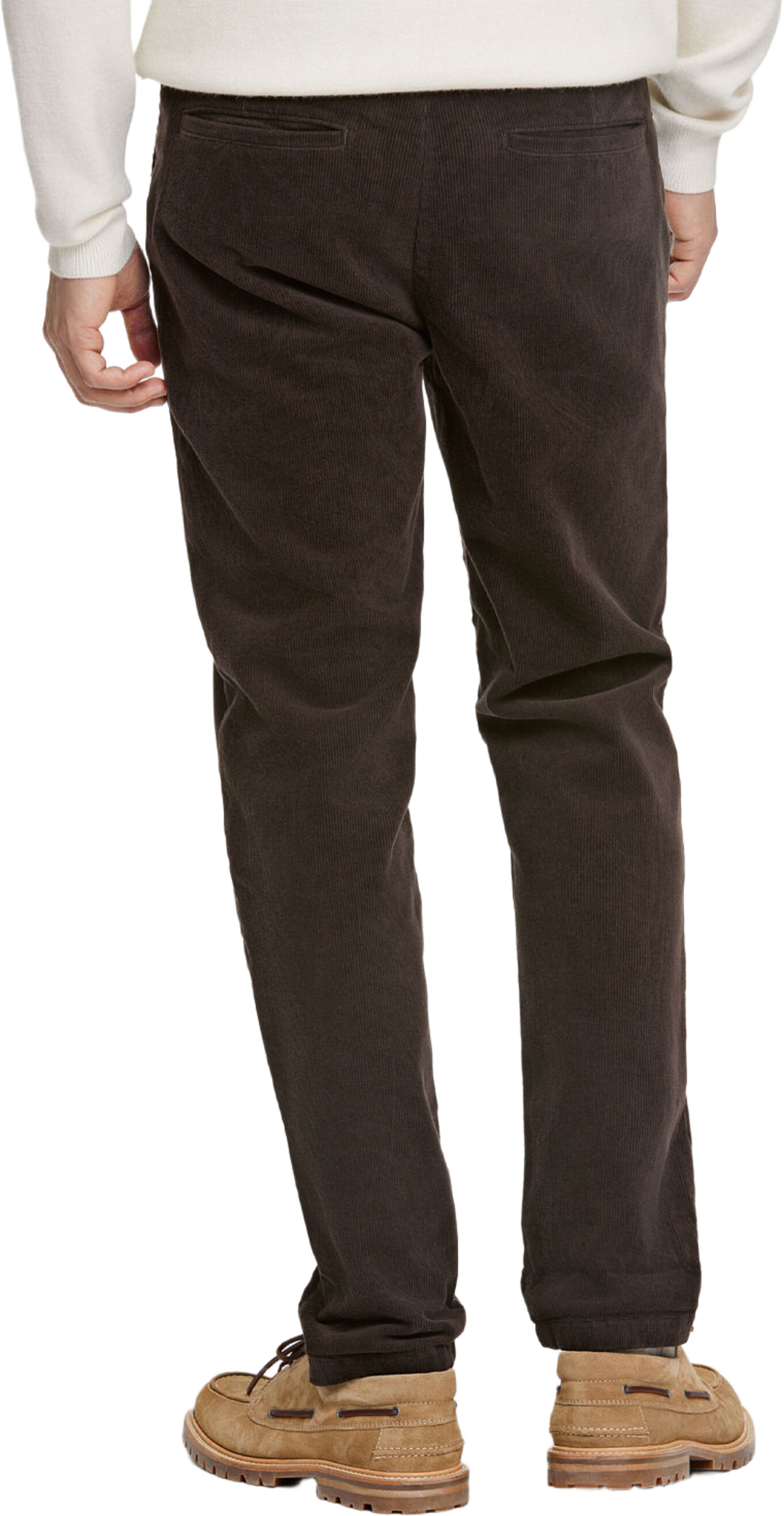 Cropped corduroy pants, från Lindbergh, i färgen Dk Brown. Klicka för att öppna bilden i stort format