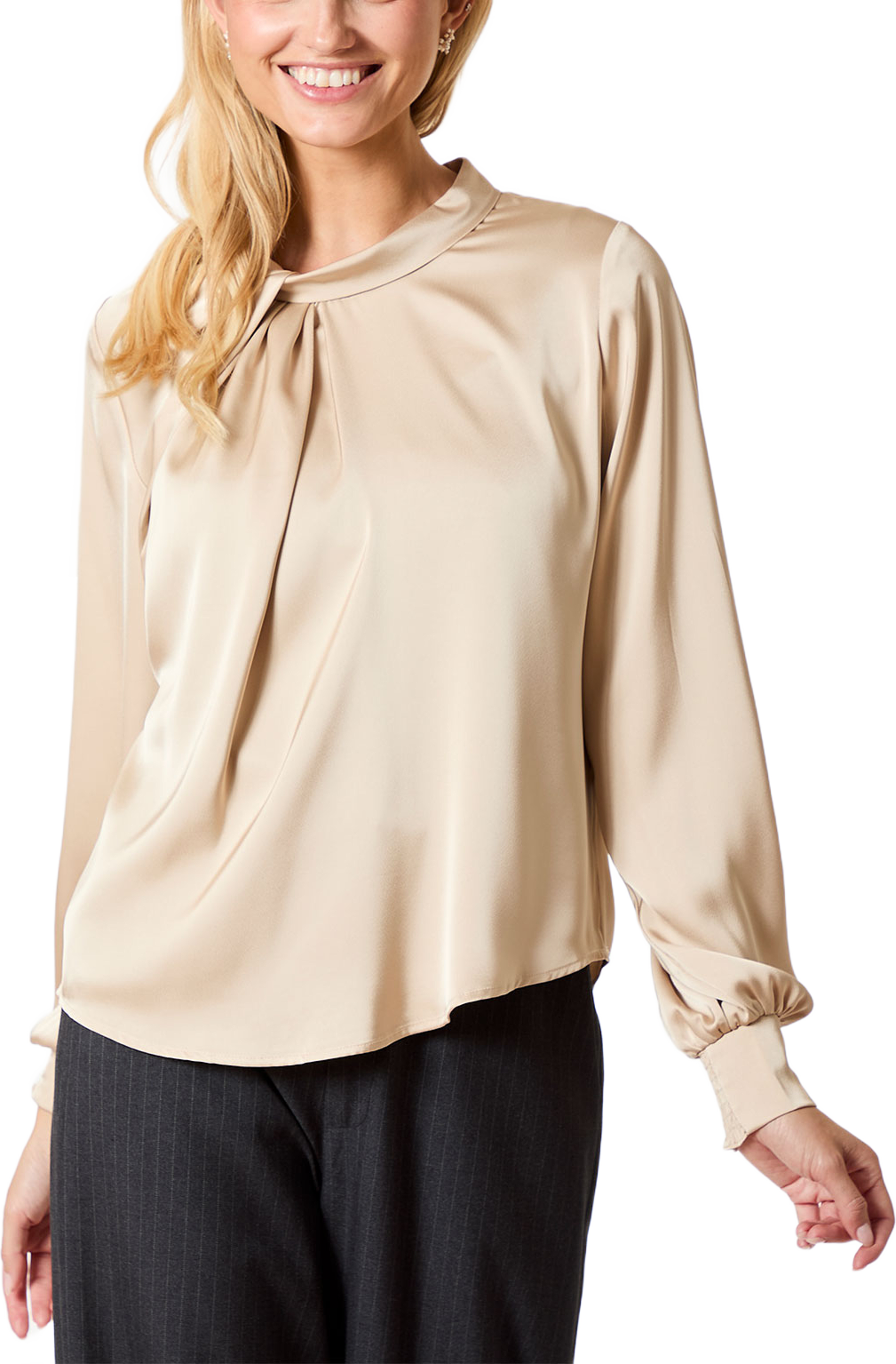 Fairy Drapy Satin Blouse
