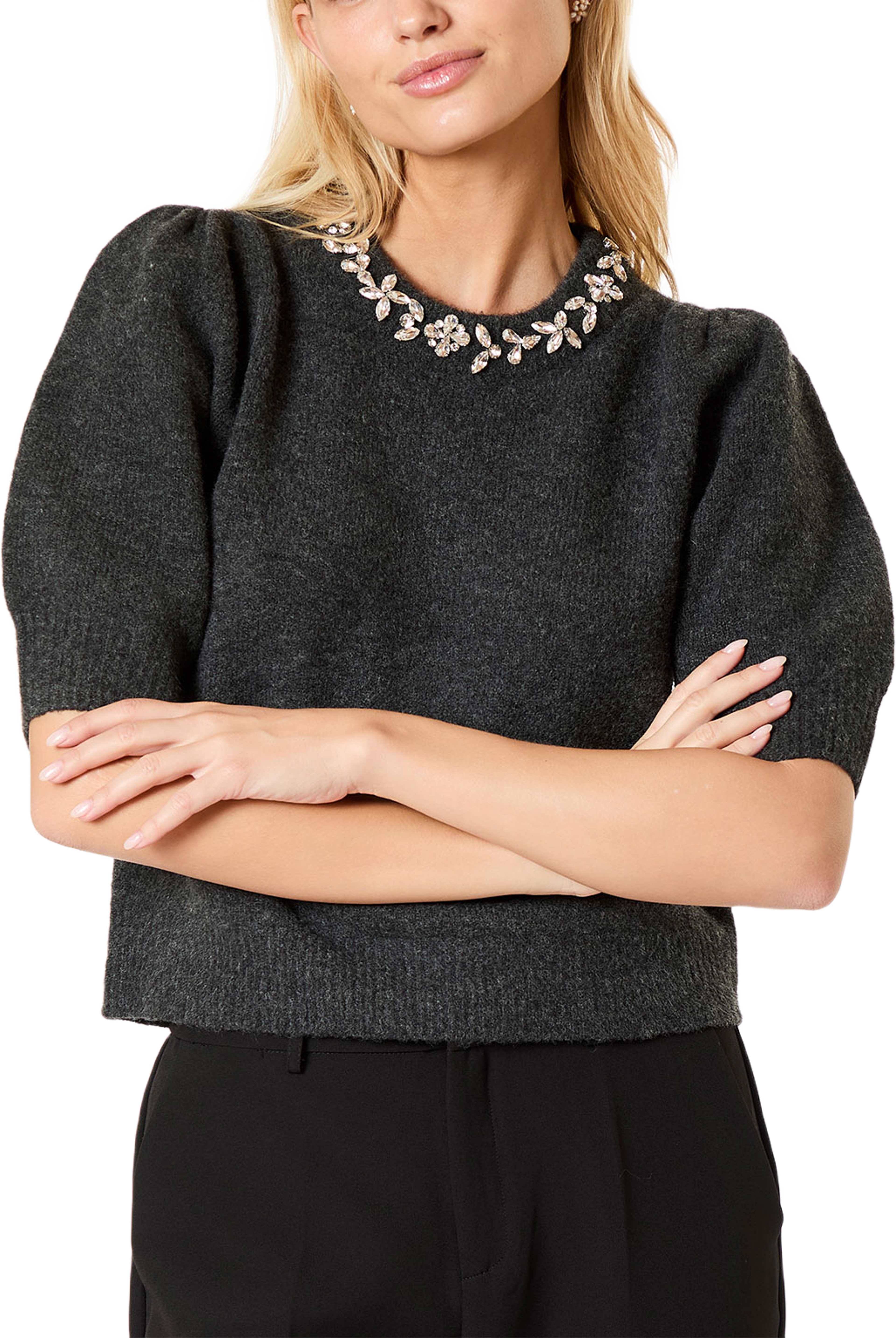 Maia Stone Knit Blouse