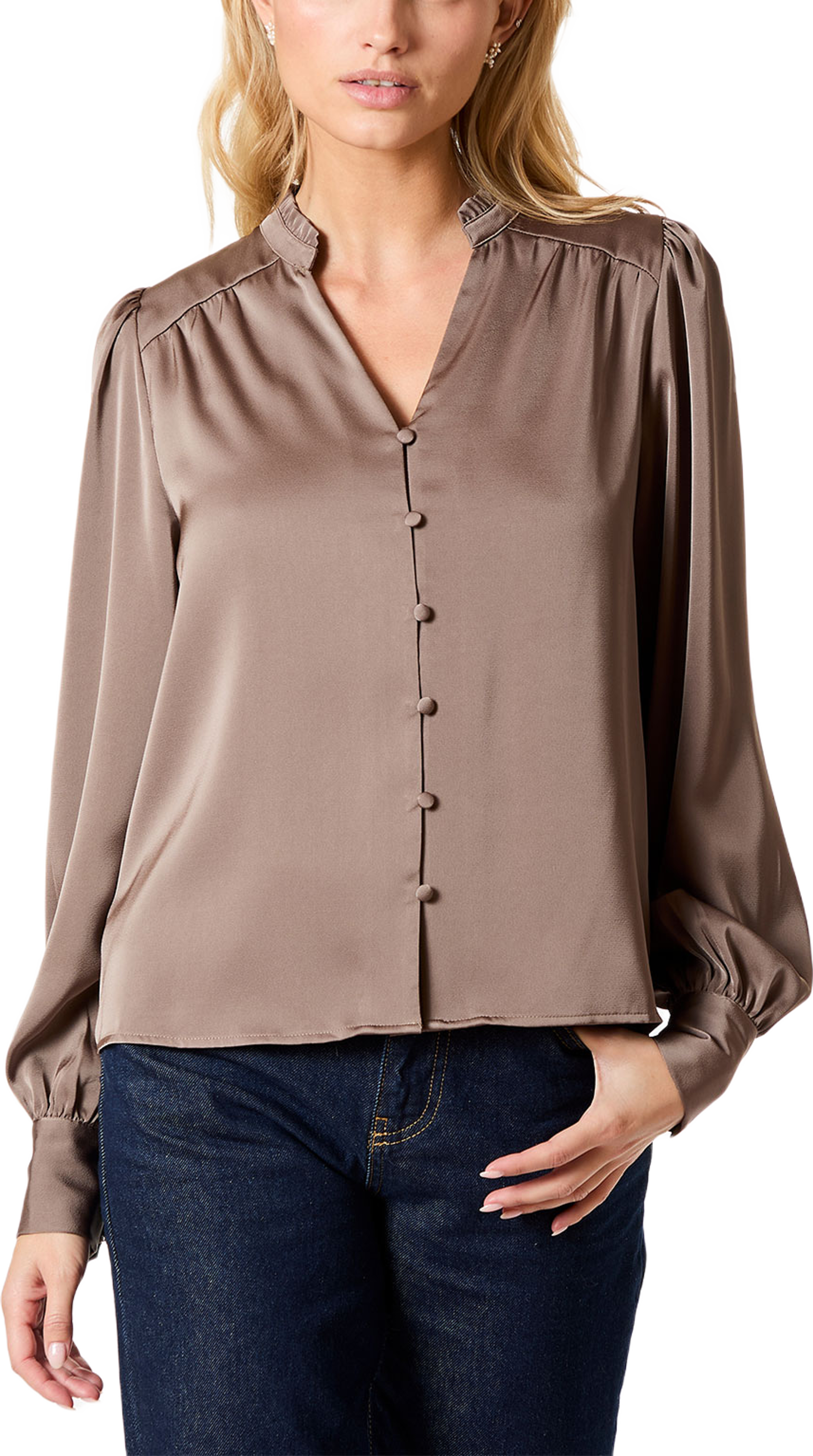 Massima Drapy Satin Blouse
