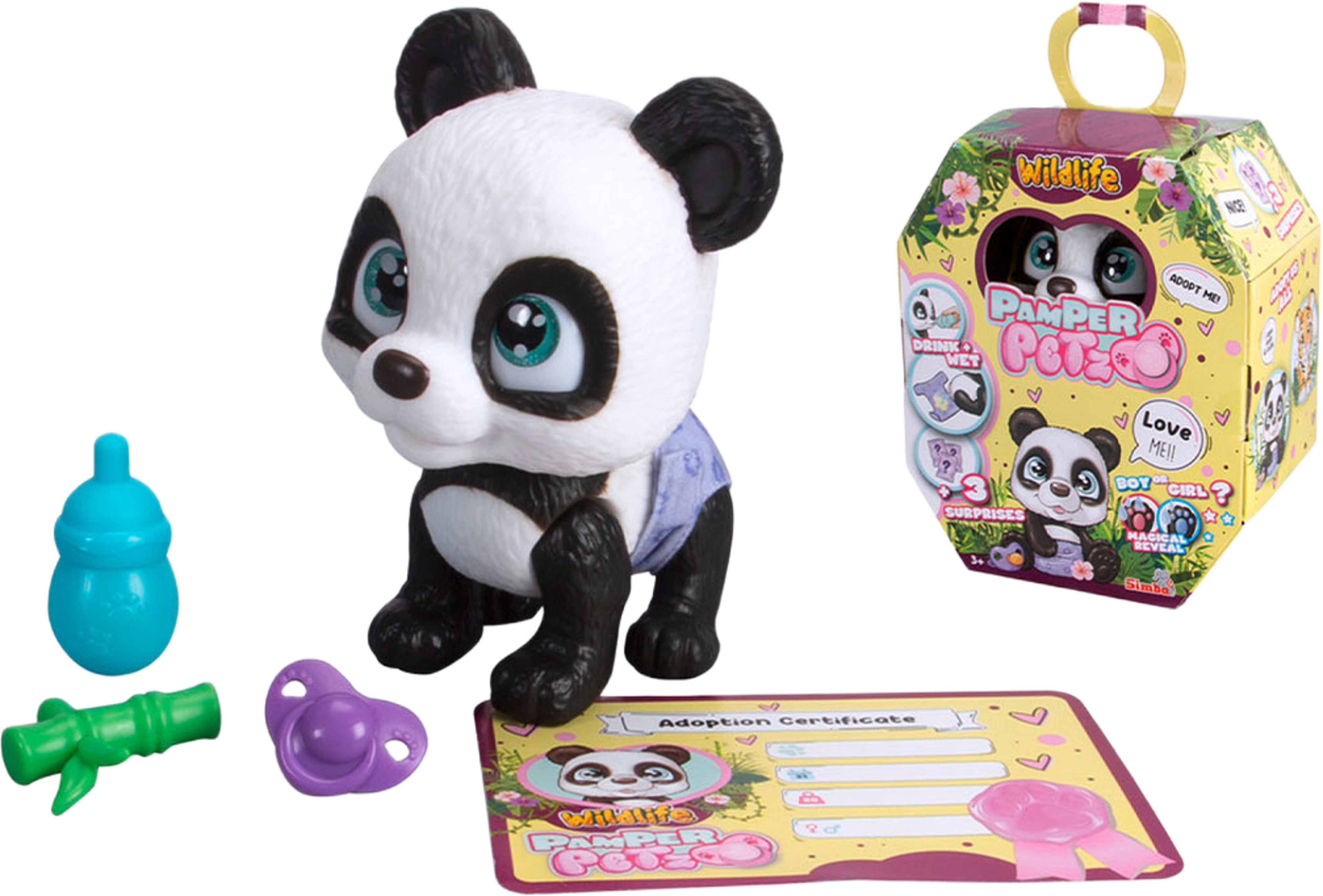 Petz Panda, från Simba, i färgen Multicolor. Klicka för att öppna bilden i stort format
