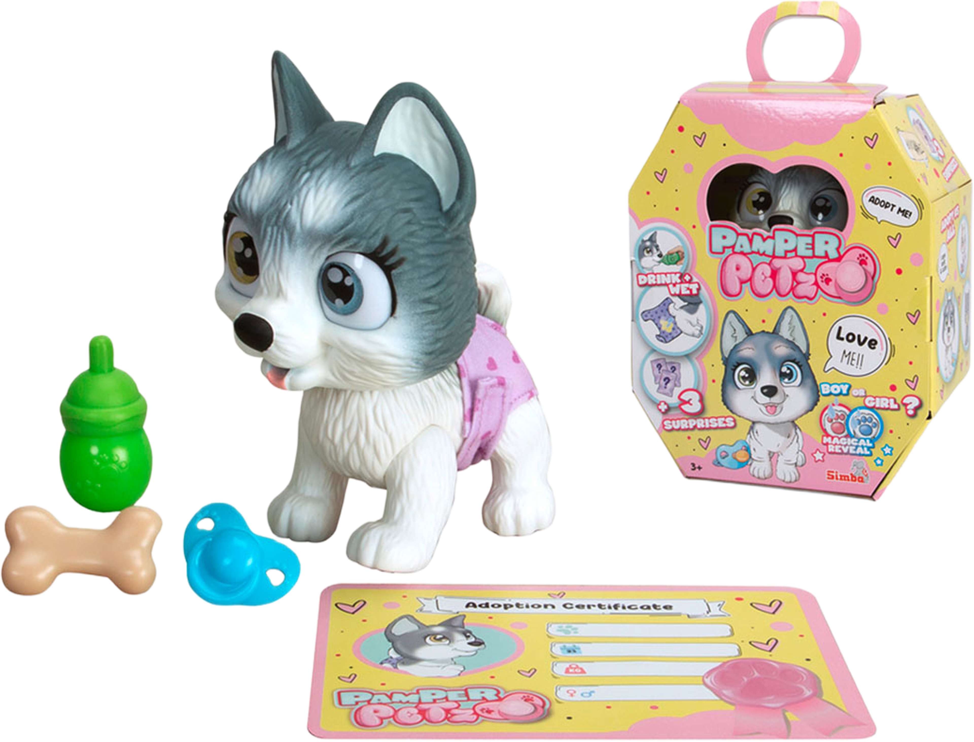 Petz Husky, från Simba, i färgen Multicolor. Klicka för att öppna bilden i stort format
