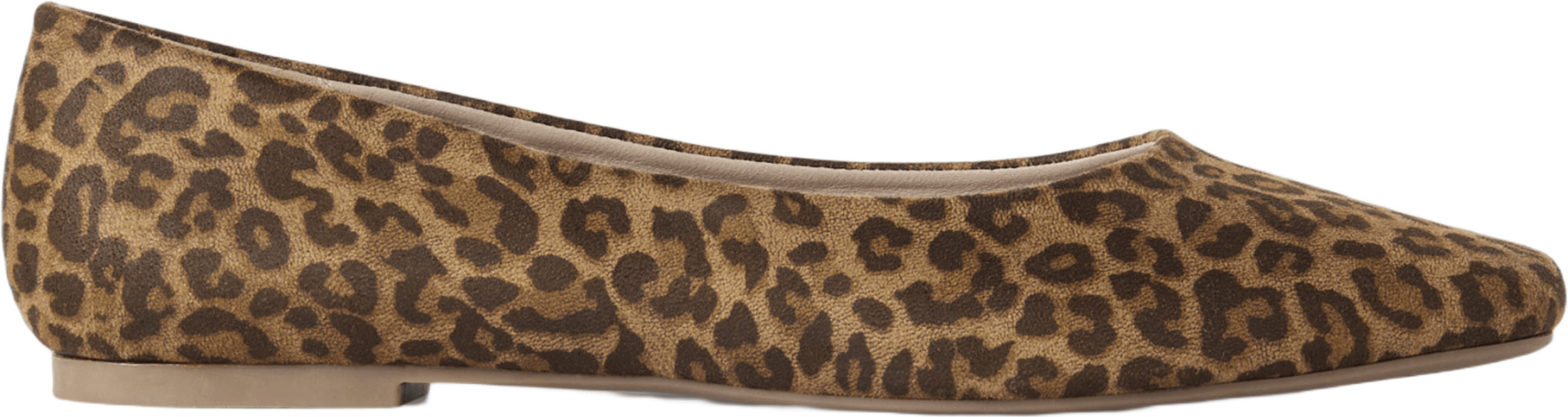 Leopardmönstrade ballerinaskor