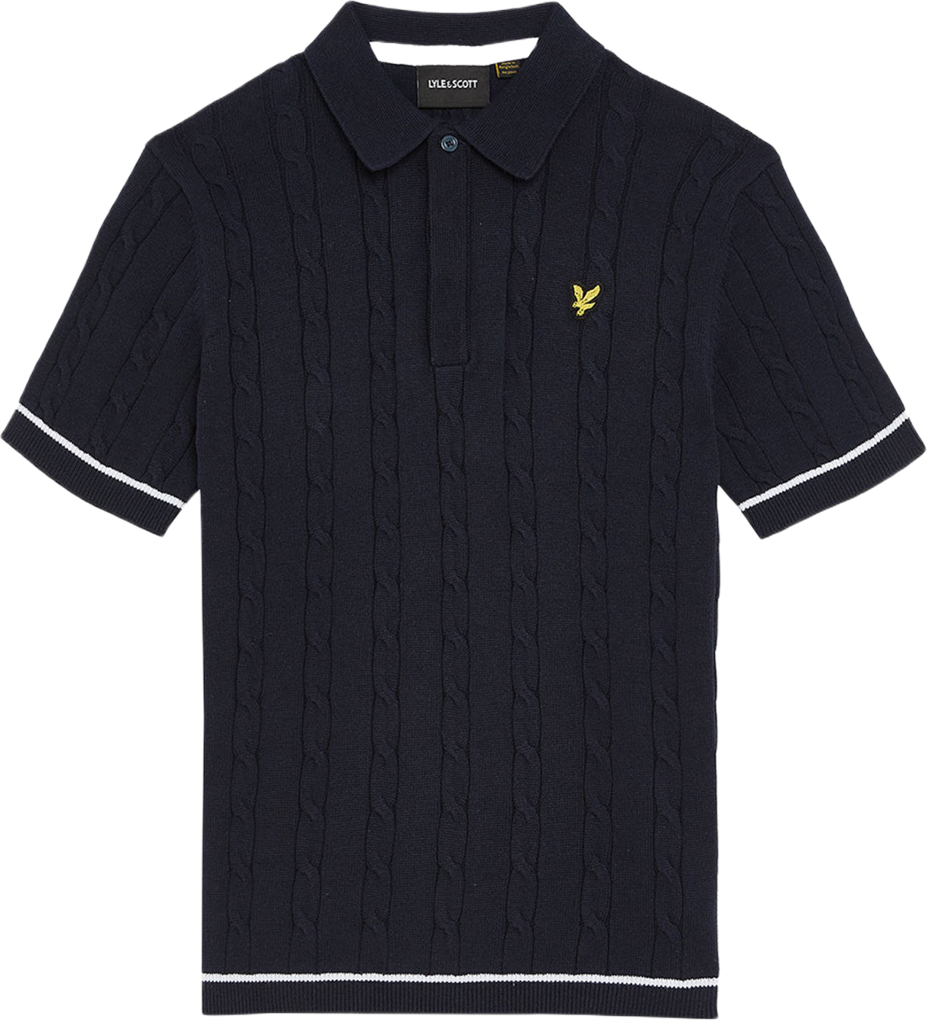 SS Cable Knit Polo
