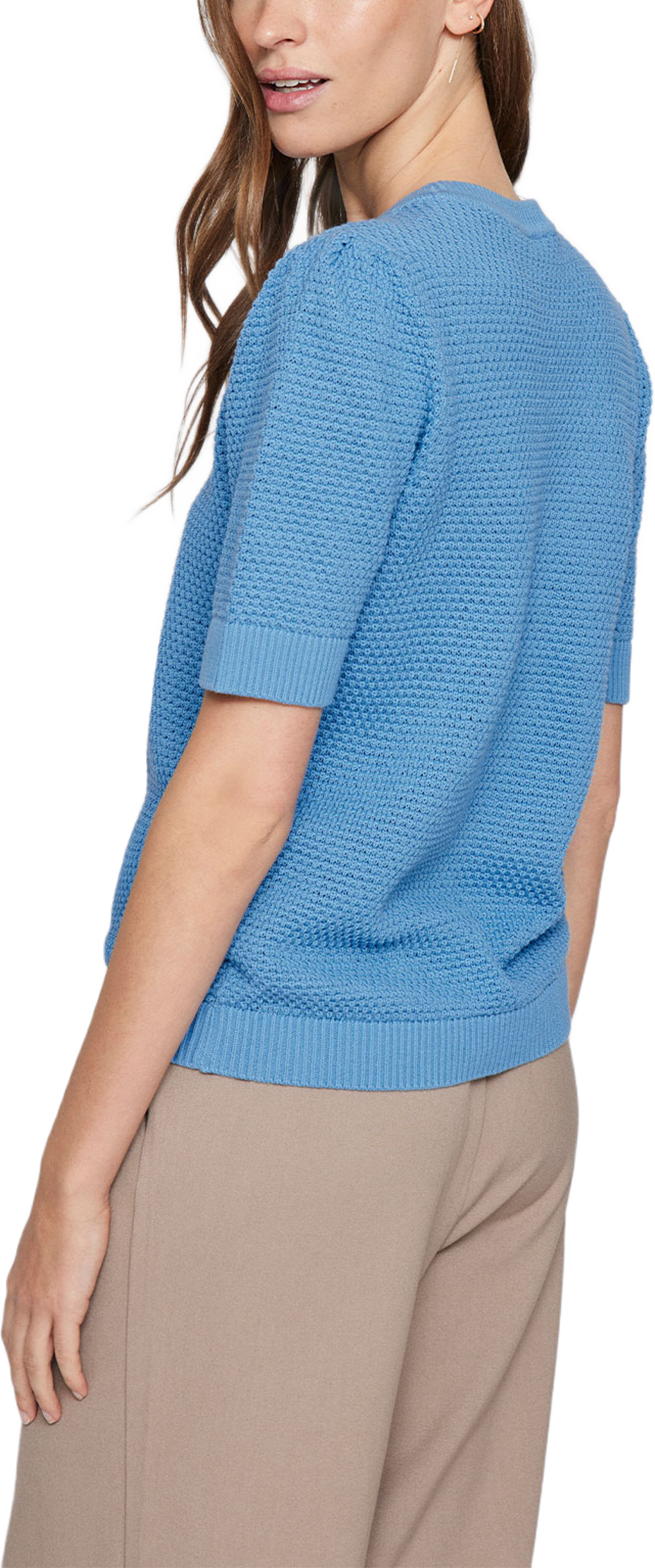 VIDALO KNIT TOP, från Vila, i färgen Blissful Blue. Klicka för att öppna bilden i stort format