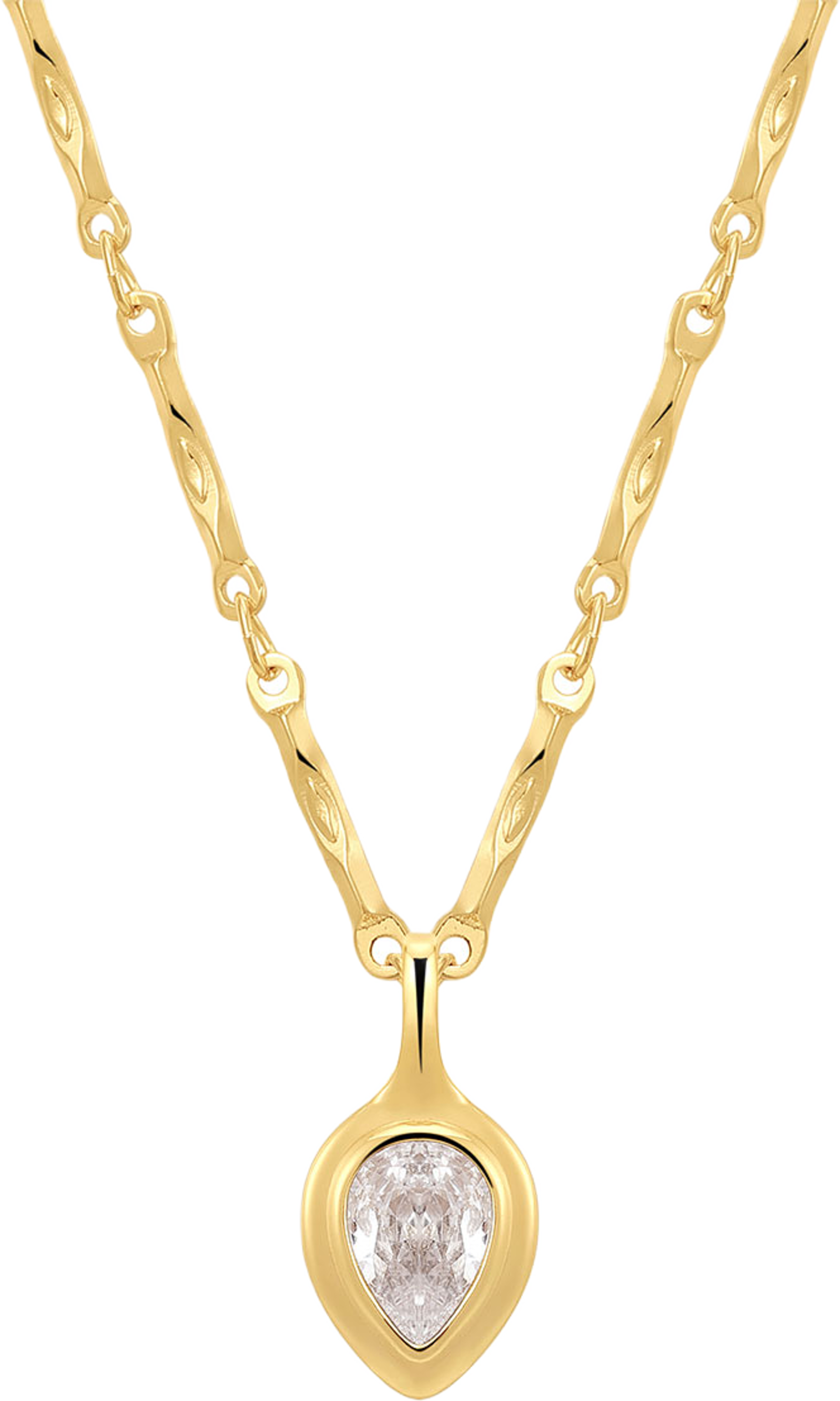 The Pear Double Charm Necklace