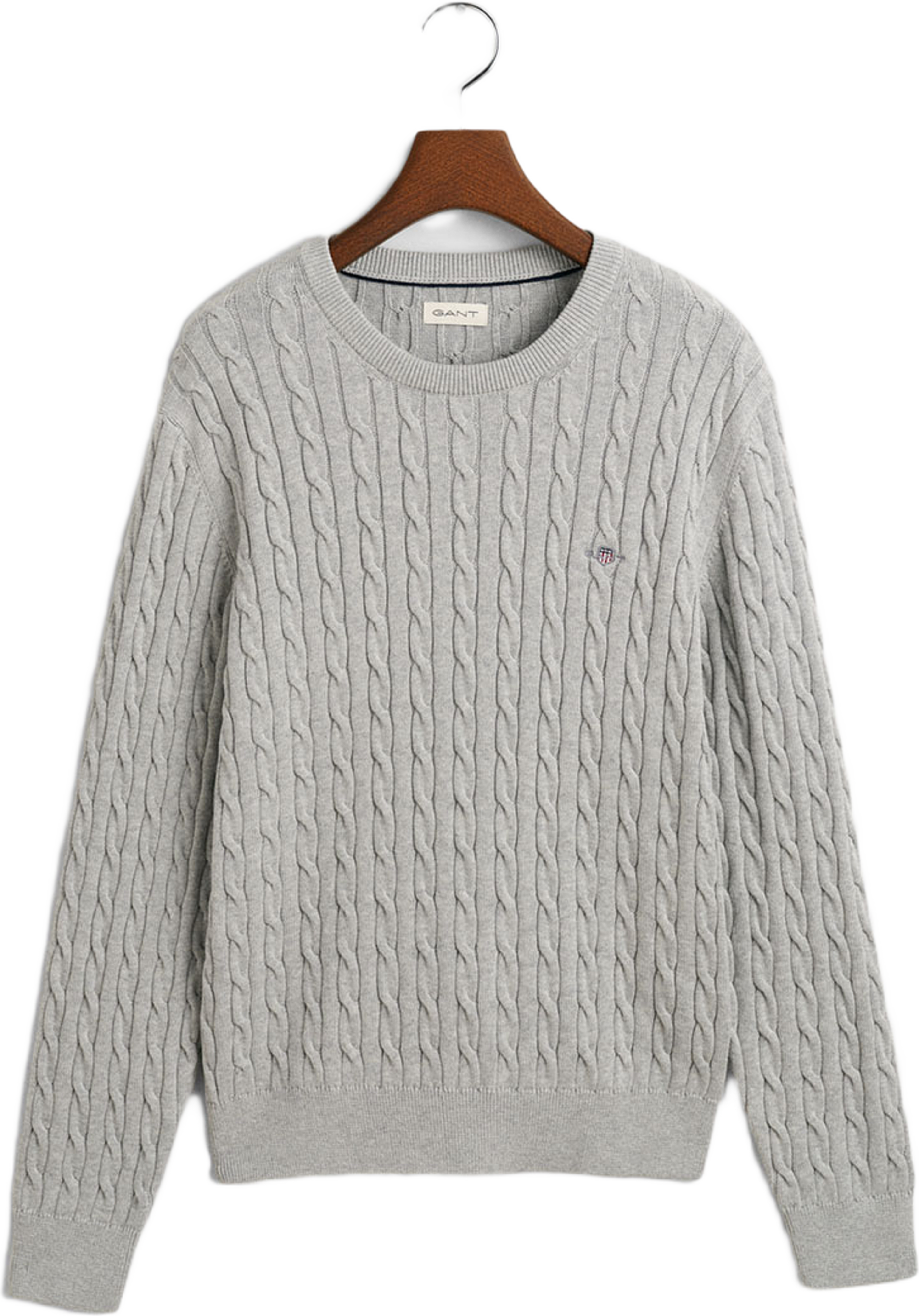 Gant Knitwear Shield Cotton Cable C-Neck