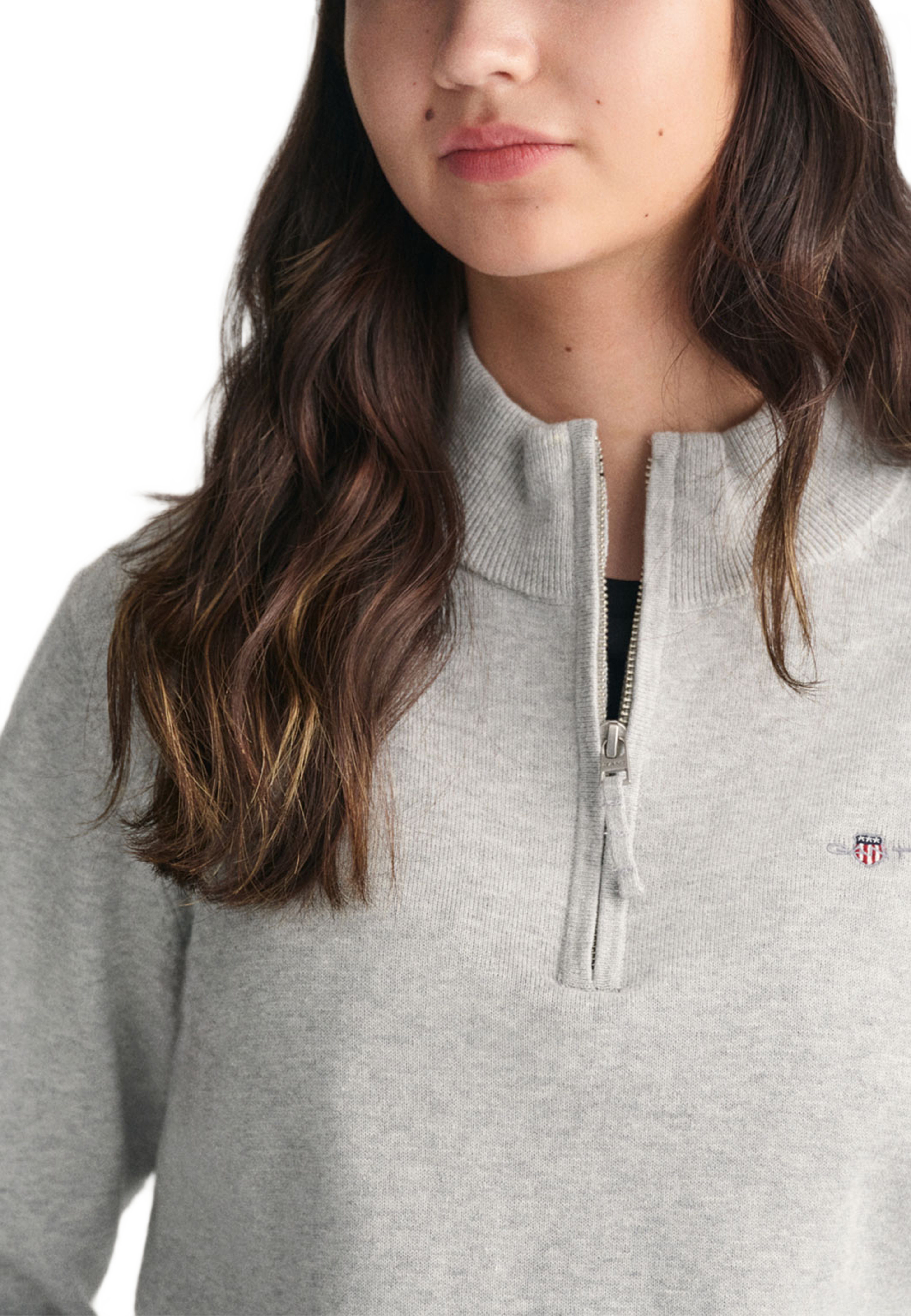 Gant Knitwear Shield Cotton Half Zip
