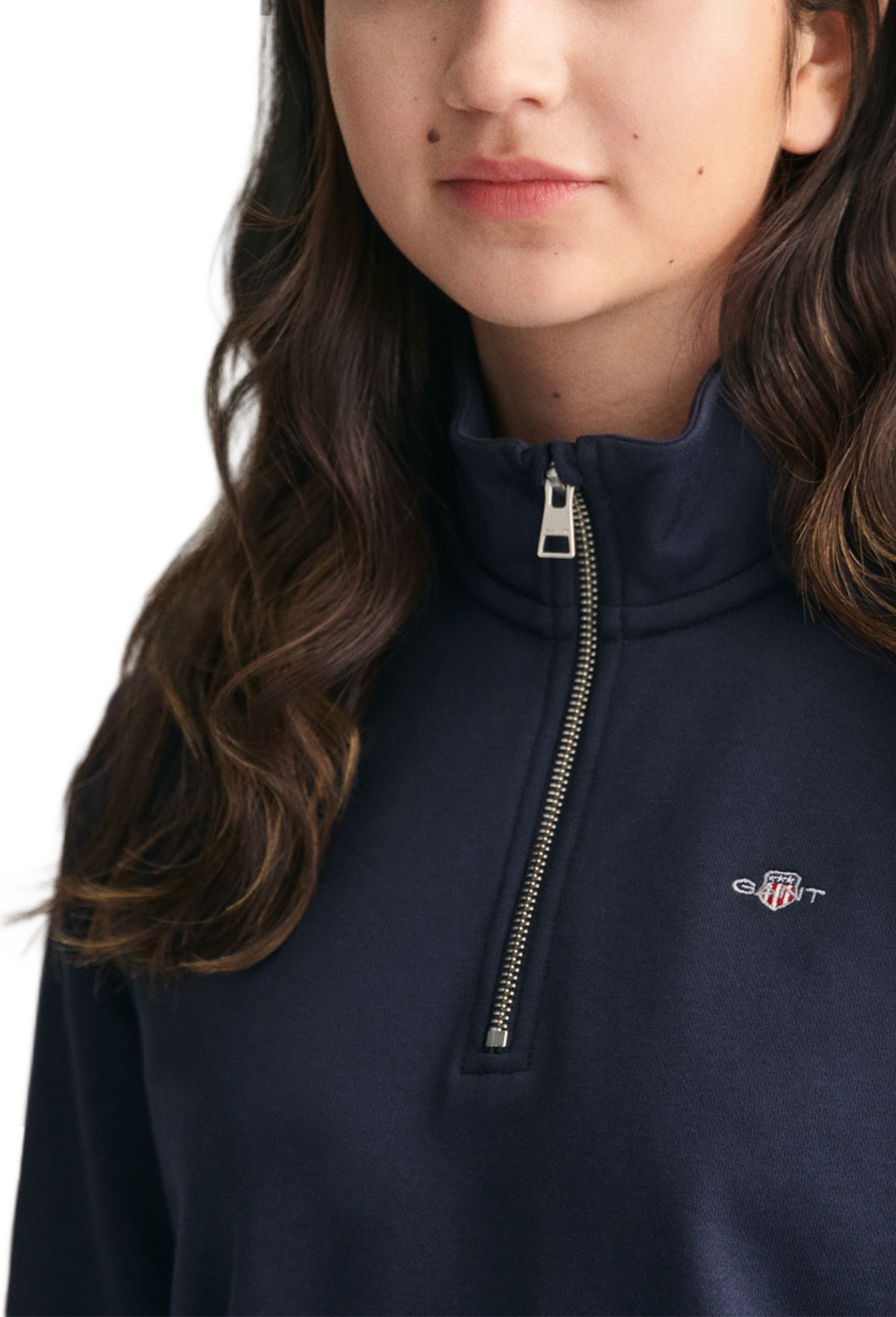 Gant Jersey Shield Half Zip Sweatshirt