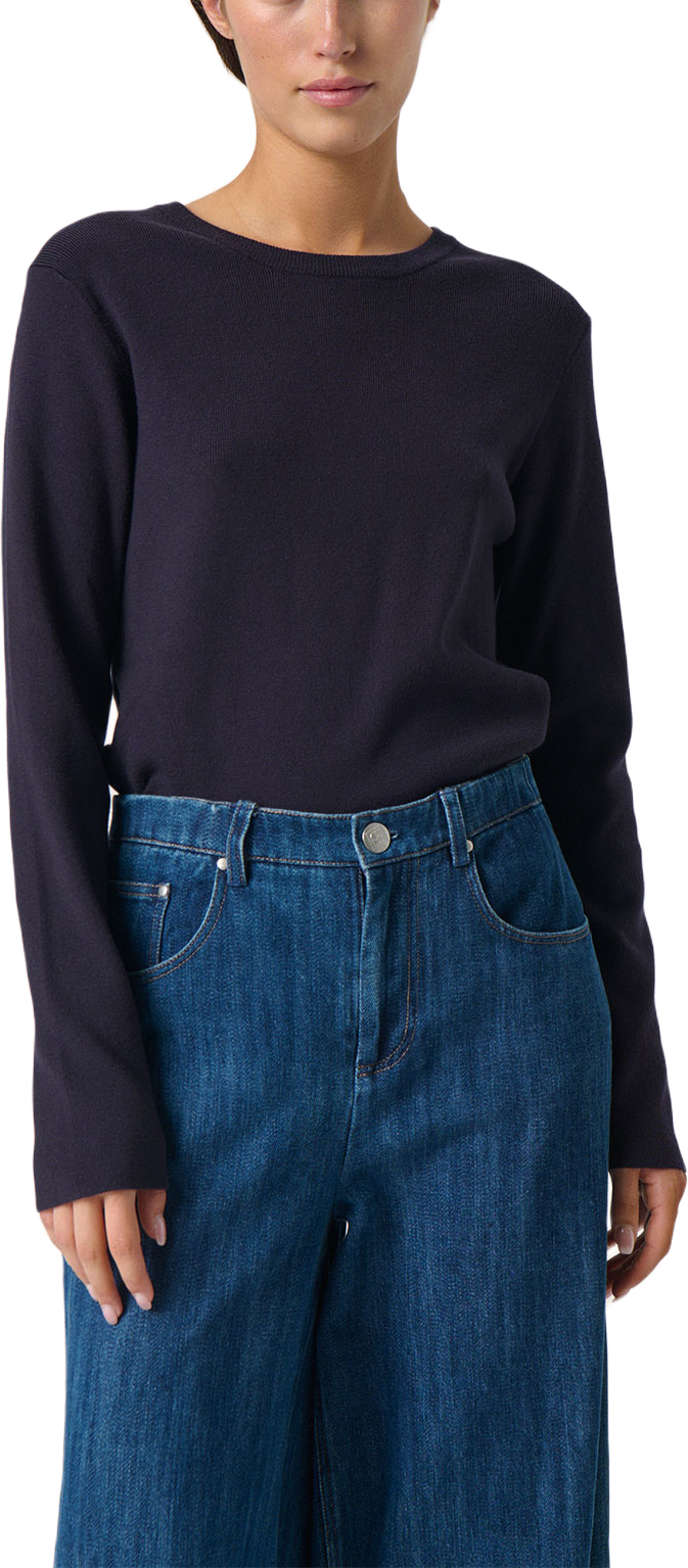 SLPina Pullover, från Soaked In Luxury, i färgen Night Sky. Klicka för att öppna bilden i stort format