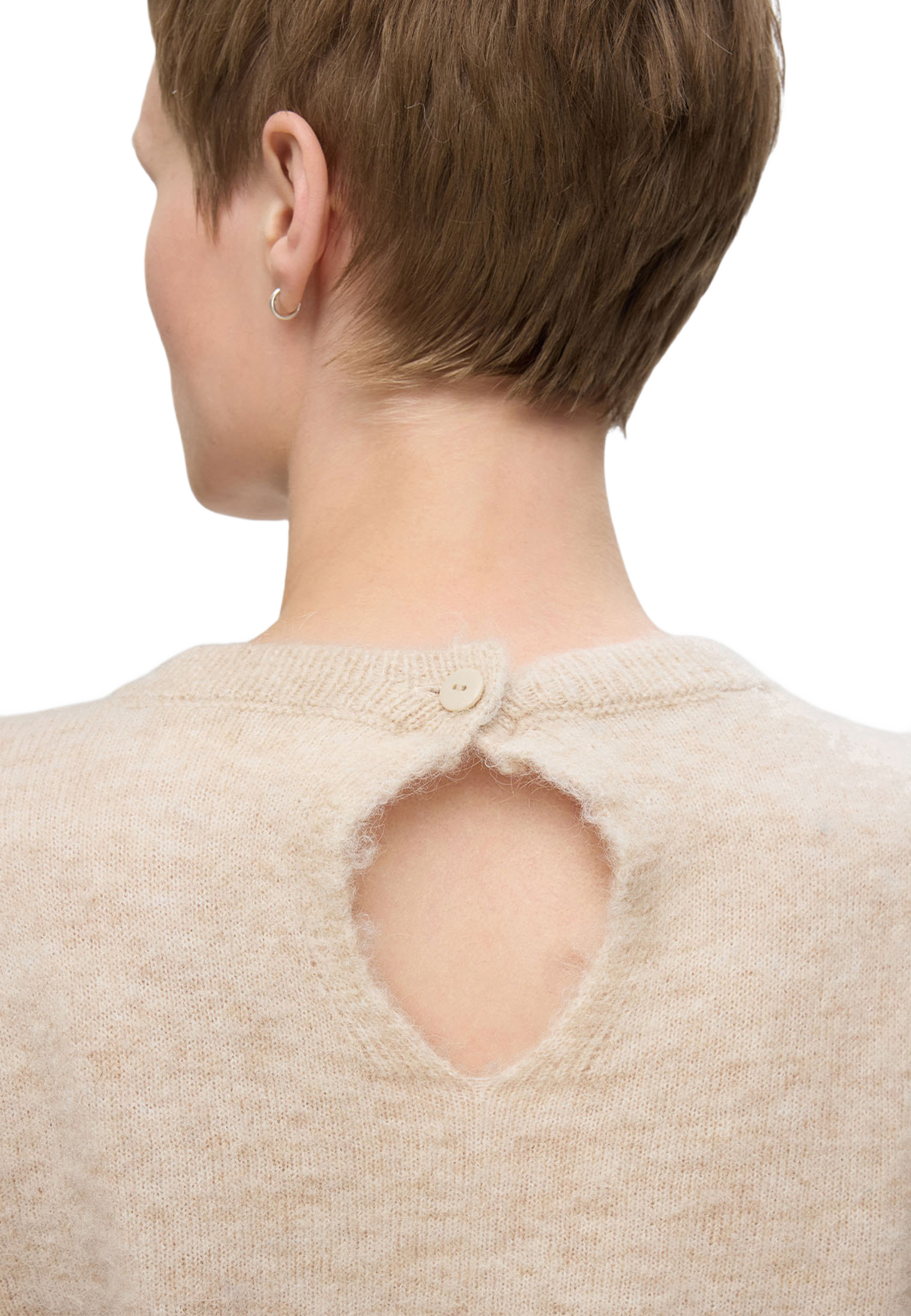 Slflulu Ss Open Back Knit O-Neck