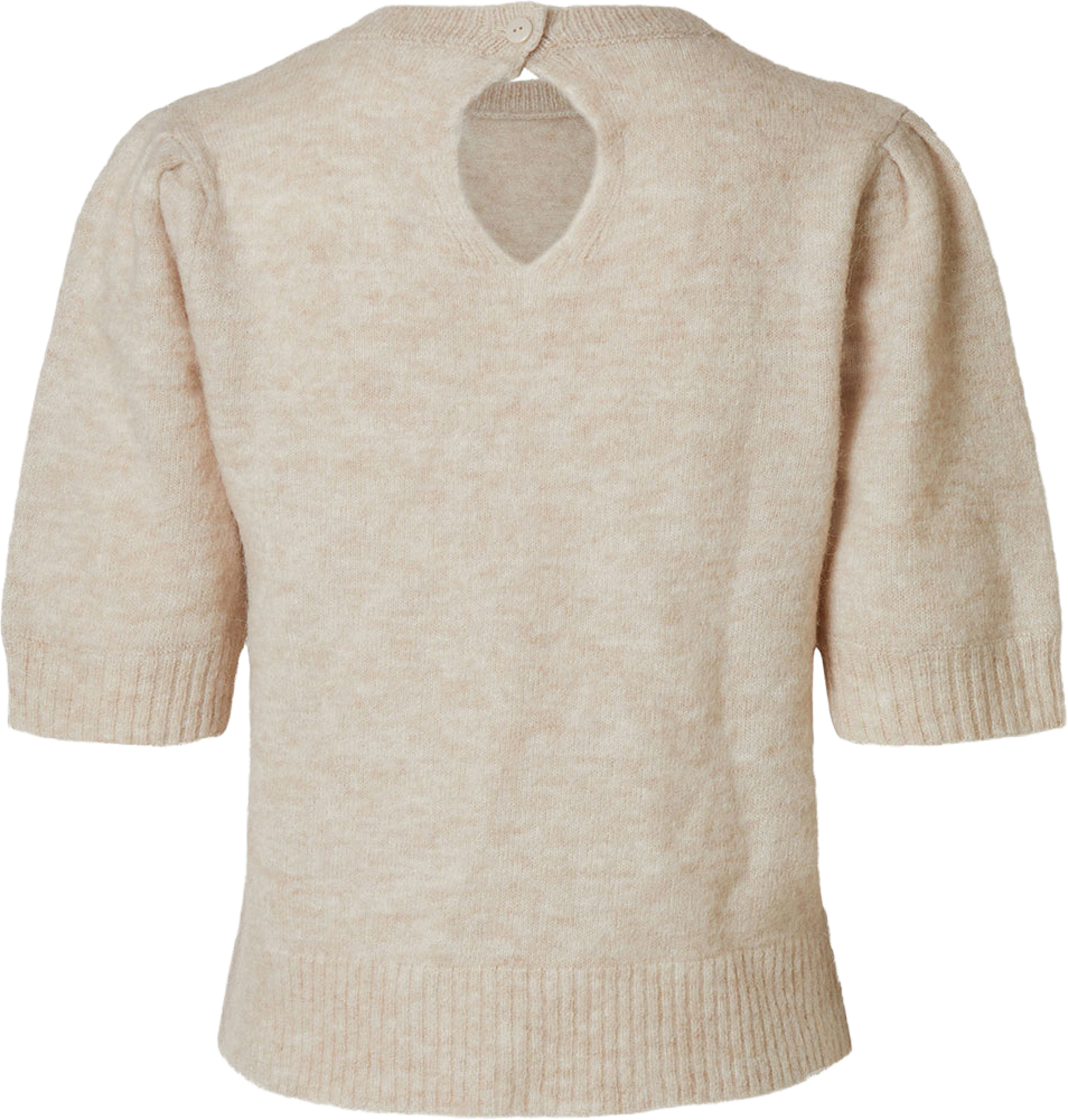 Slflulu Ss Open Back Knit O-Neck