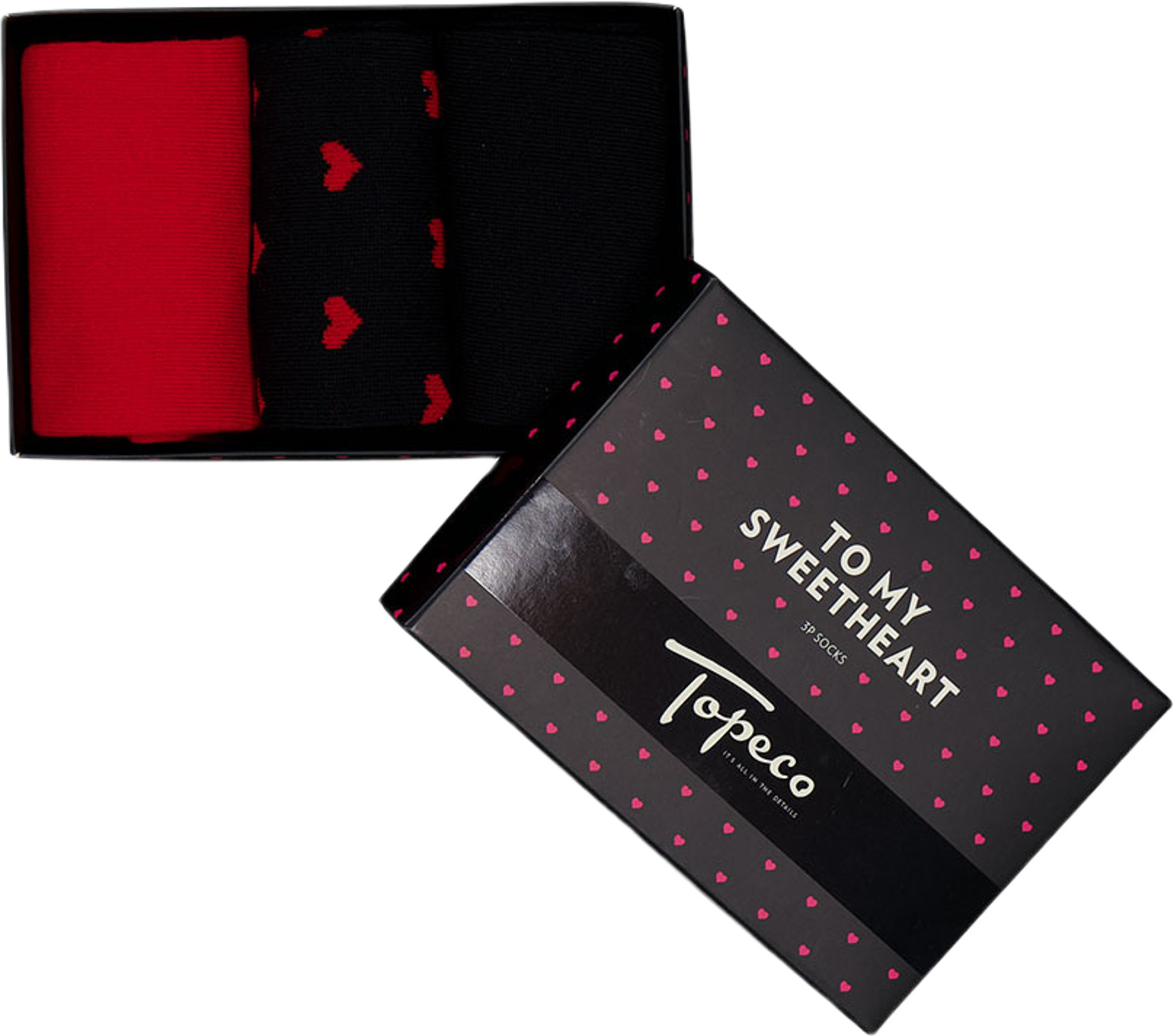 3-Pack Socks Valentine Box
