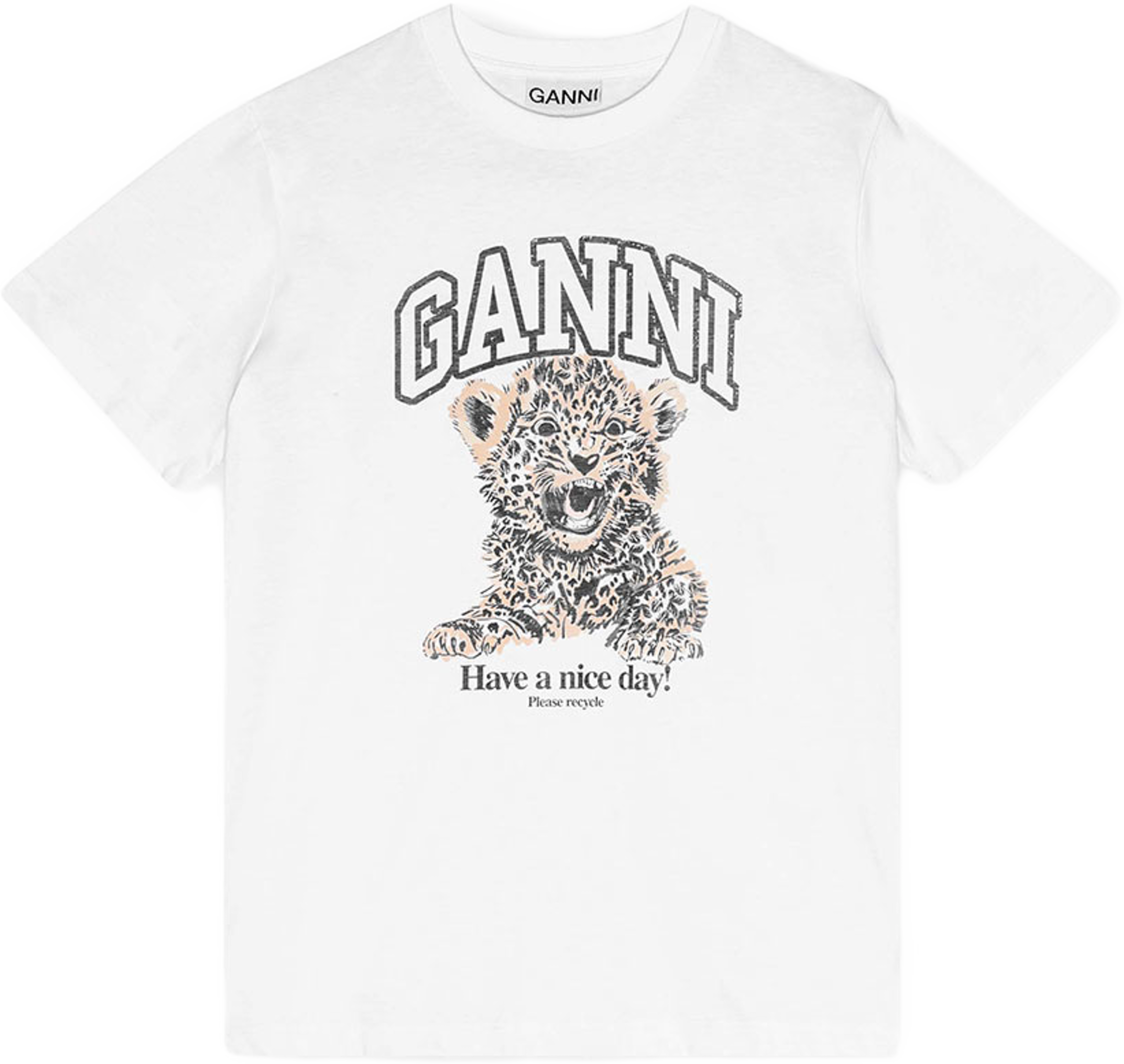 T-Shirt Basic Jersey Leopard Relaxed