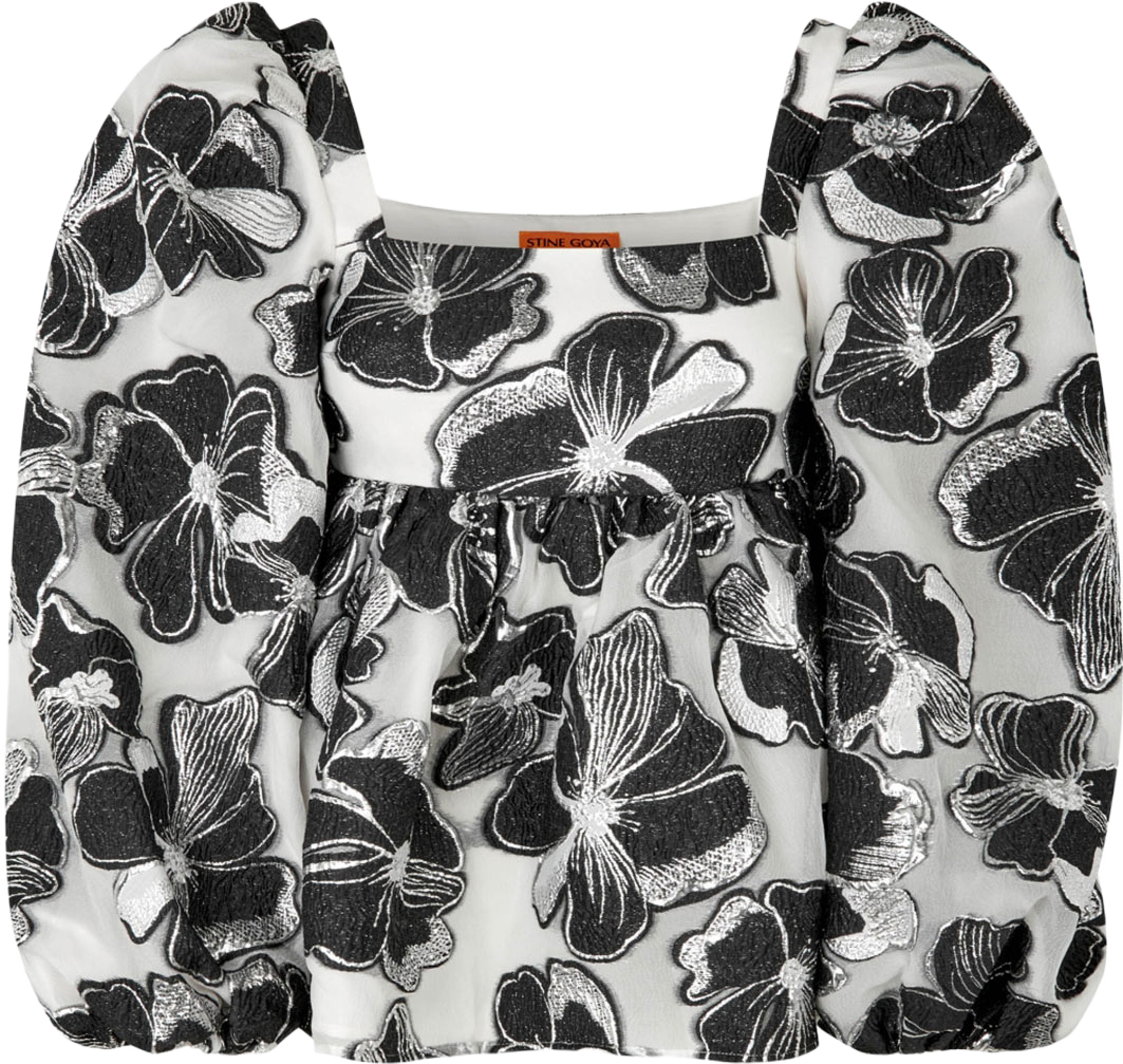 Square Neck Long Sleeve Top