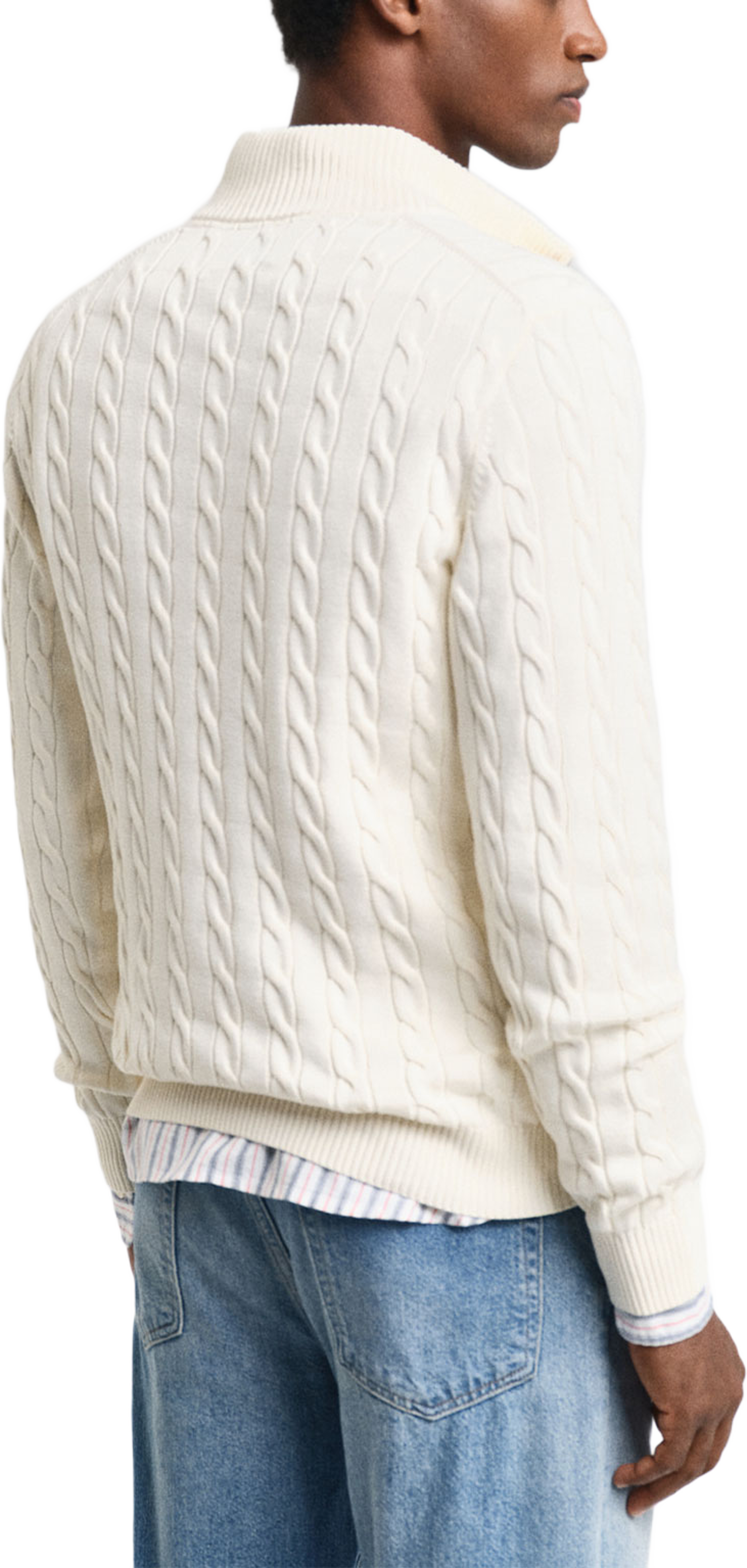 Cotton Cable Half Zip
