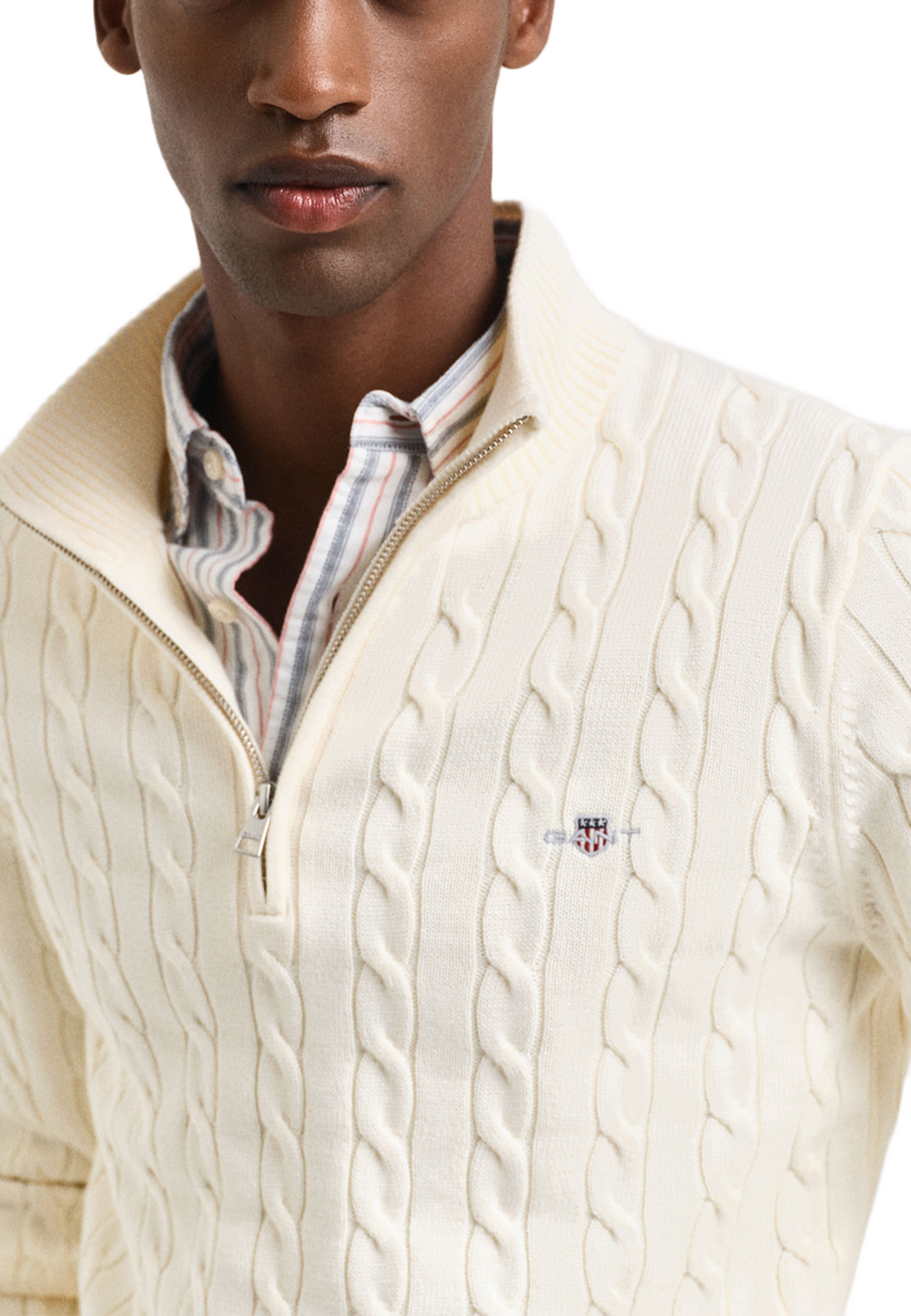 Cotton Cable Half Zip