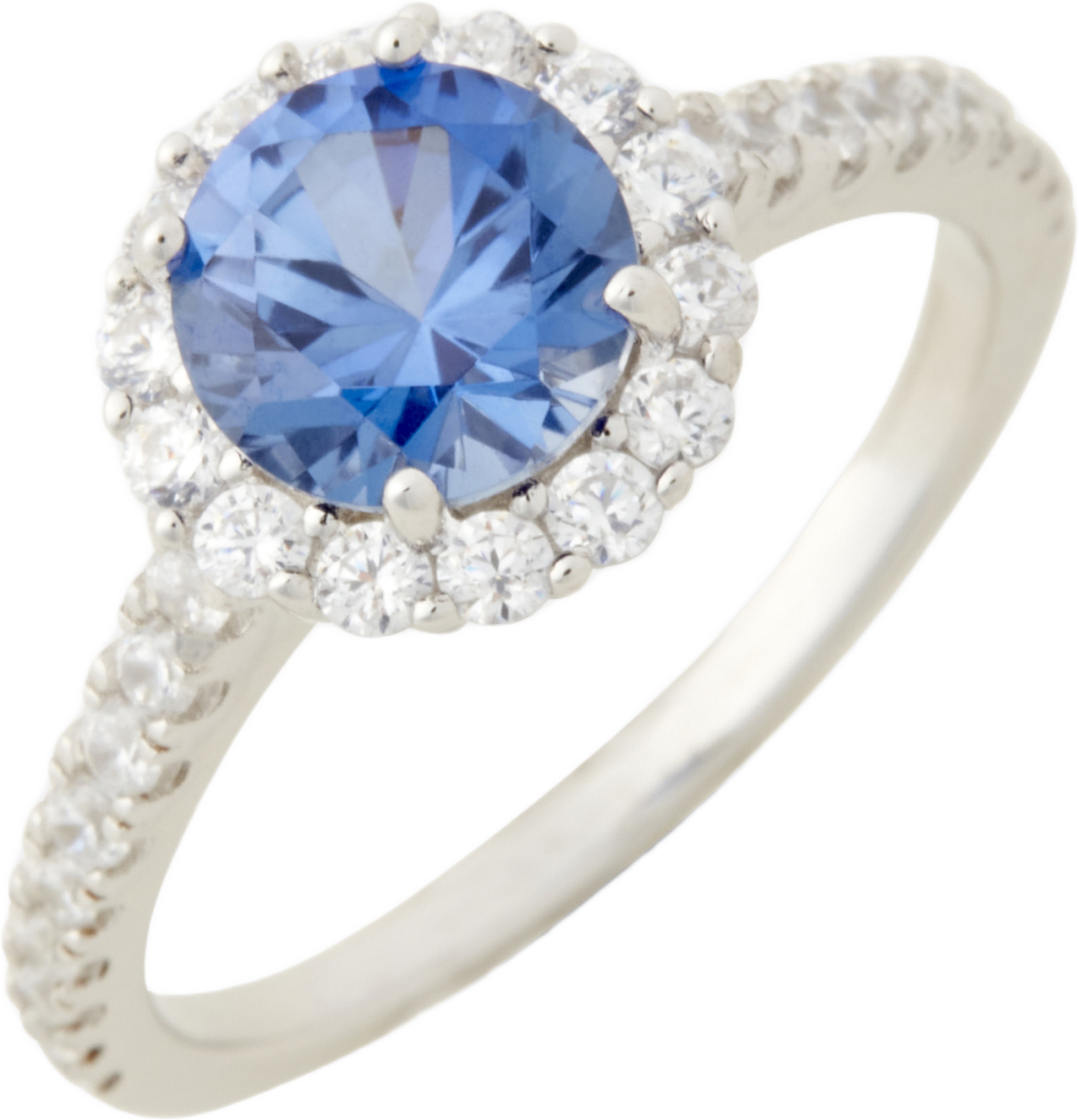 Ring silver Sapphire Blue