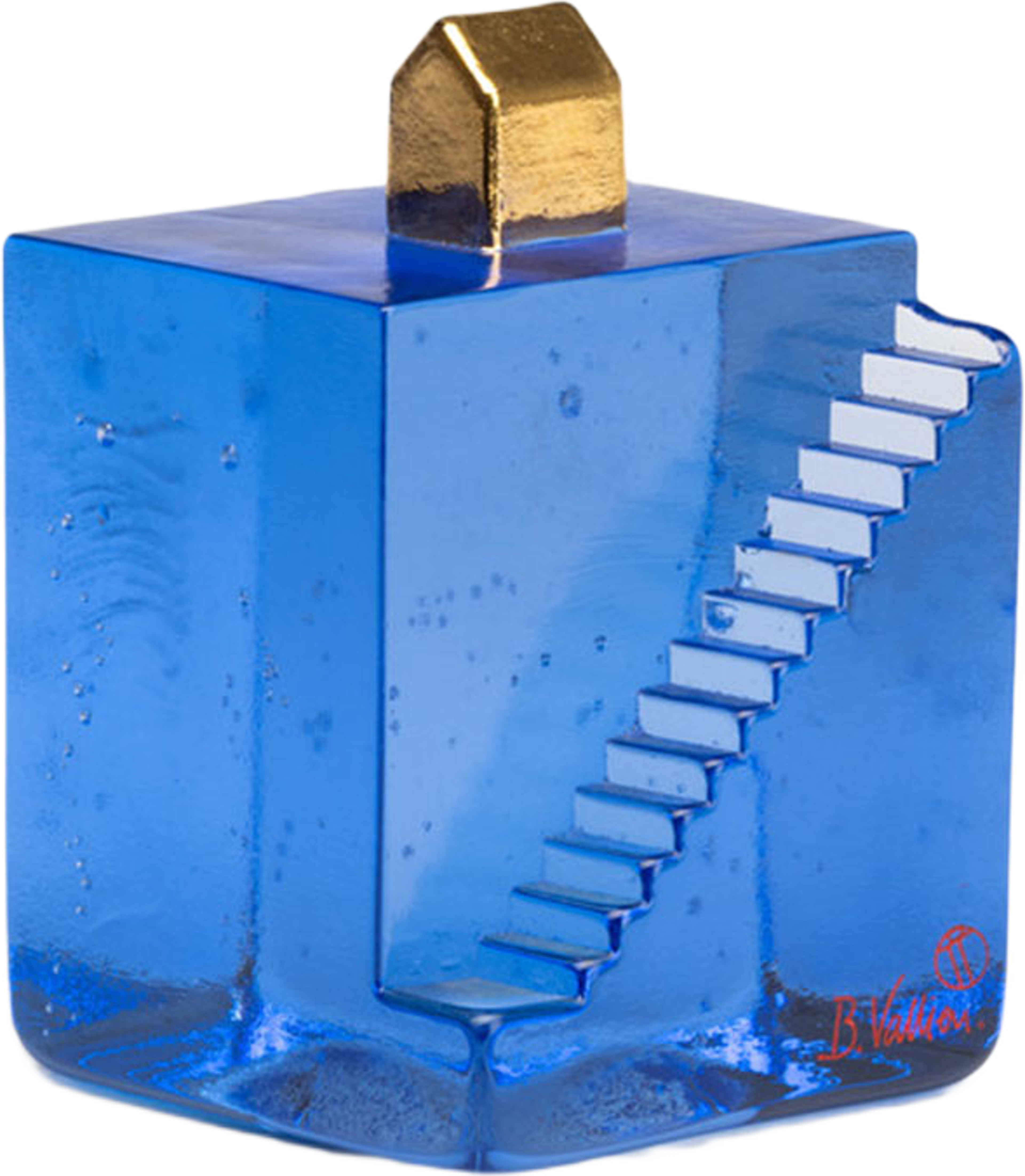 Fortress Stairs Blå/Guld Bv Ac-23, från Kosta Boda, i färgen Blue. Klicka för att öppna bilden i stort format