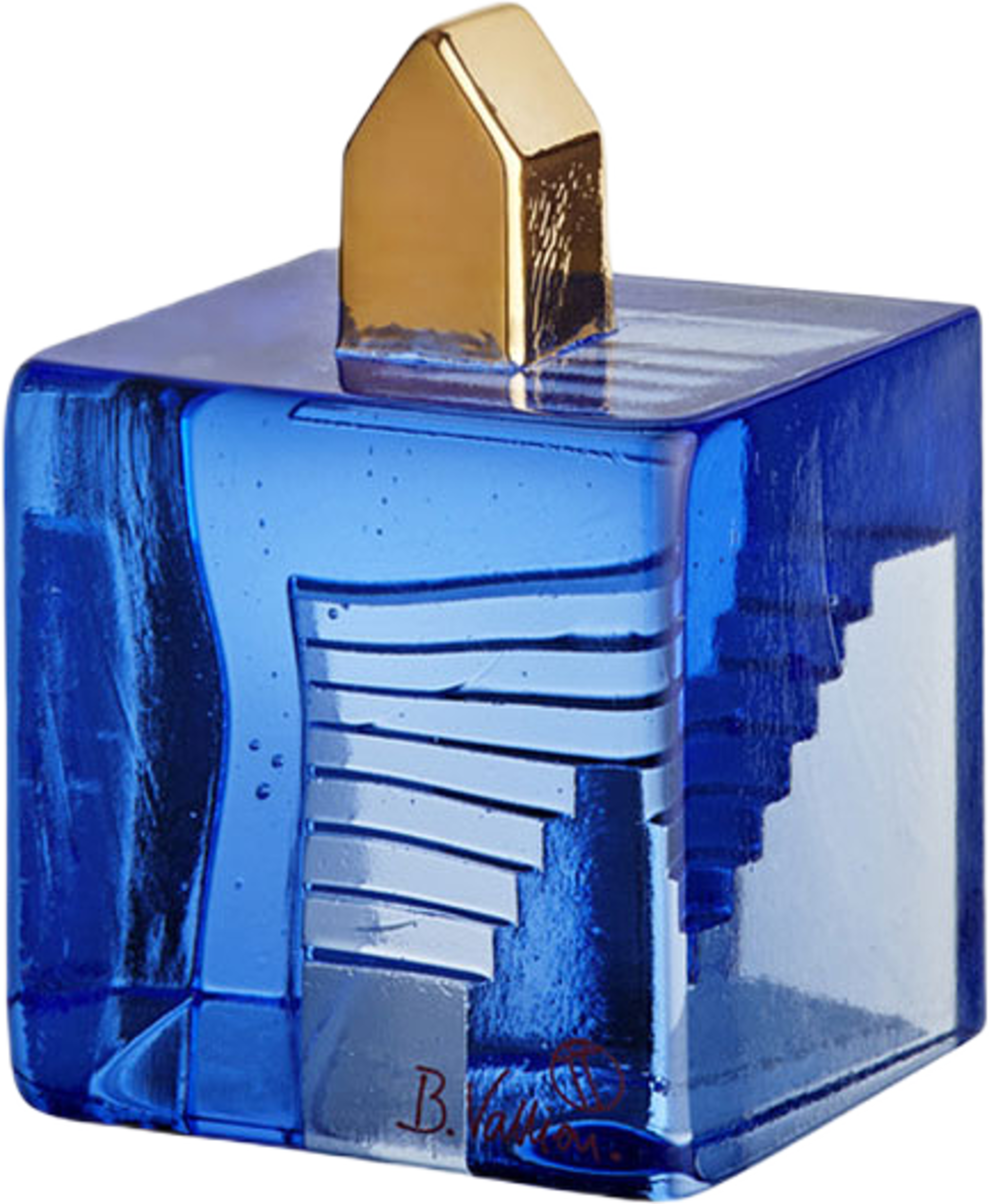 Fortress Hidden Stairs Blå/Guld Bv Ac-23, från Kosta Boda, i färgen Blue. Klicka för att öppna bilden i stort format