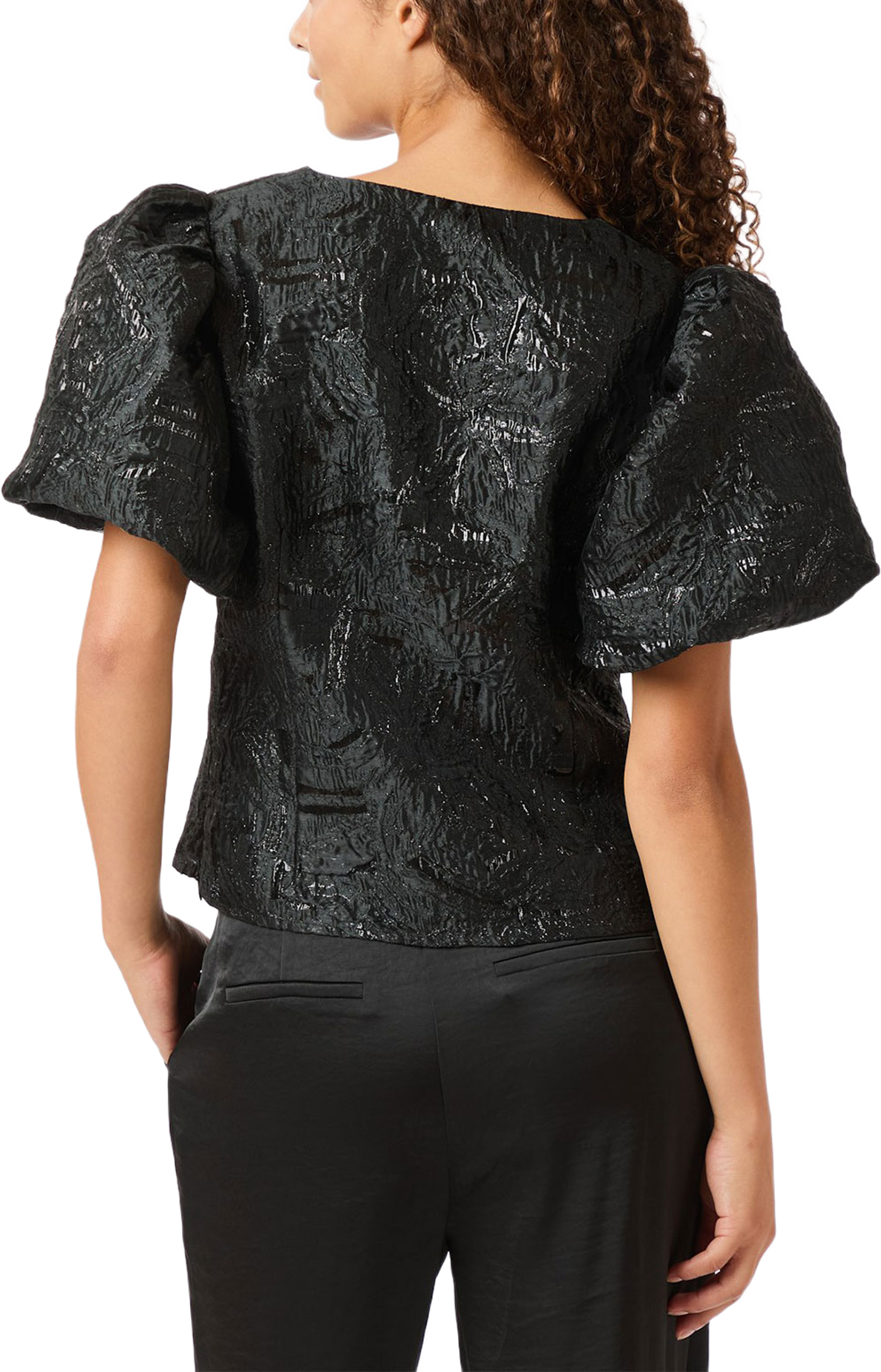 Camia Metallic Brocade Blouse