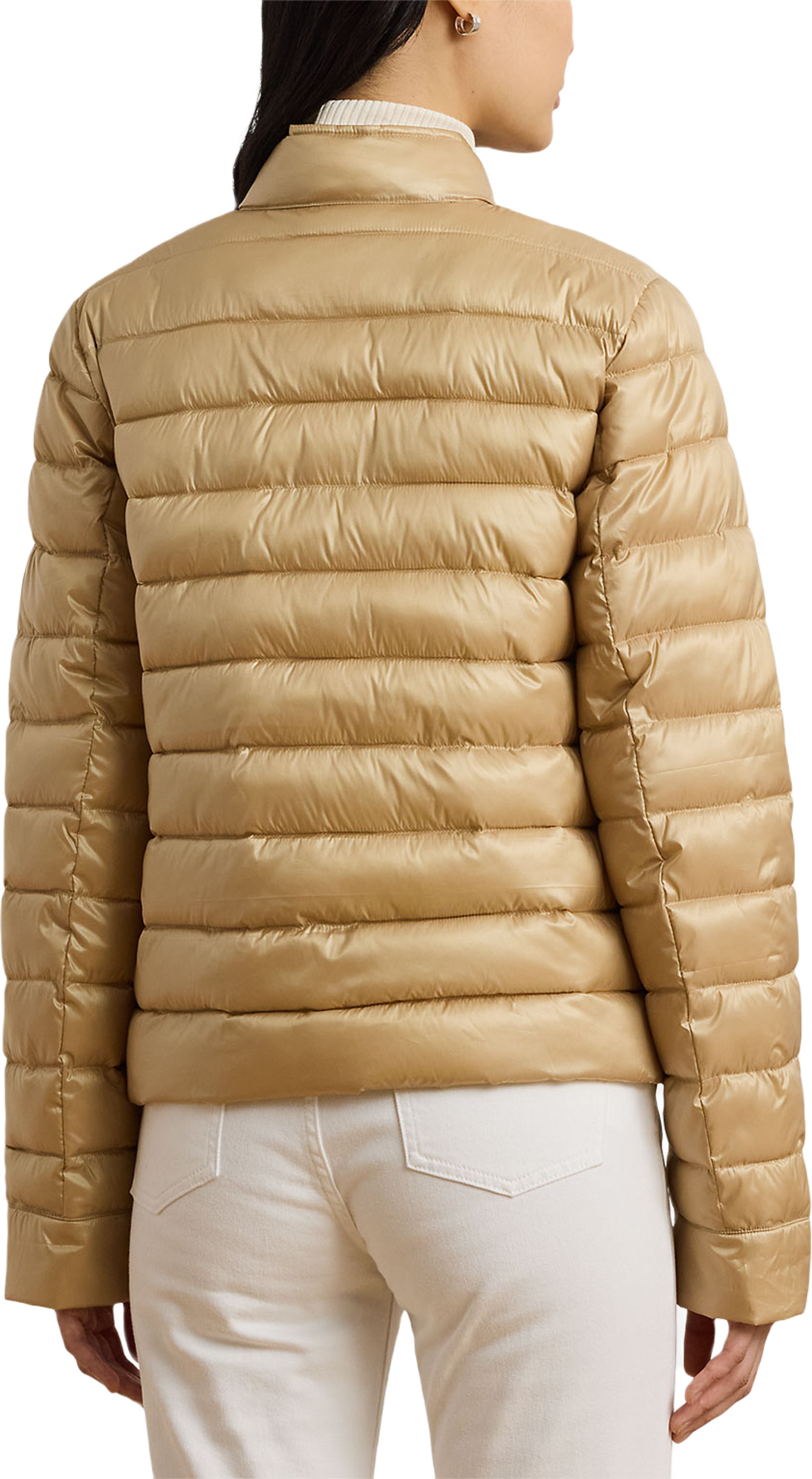 Metallic Quilted Down Coat