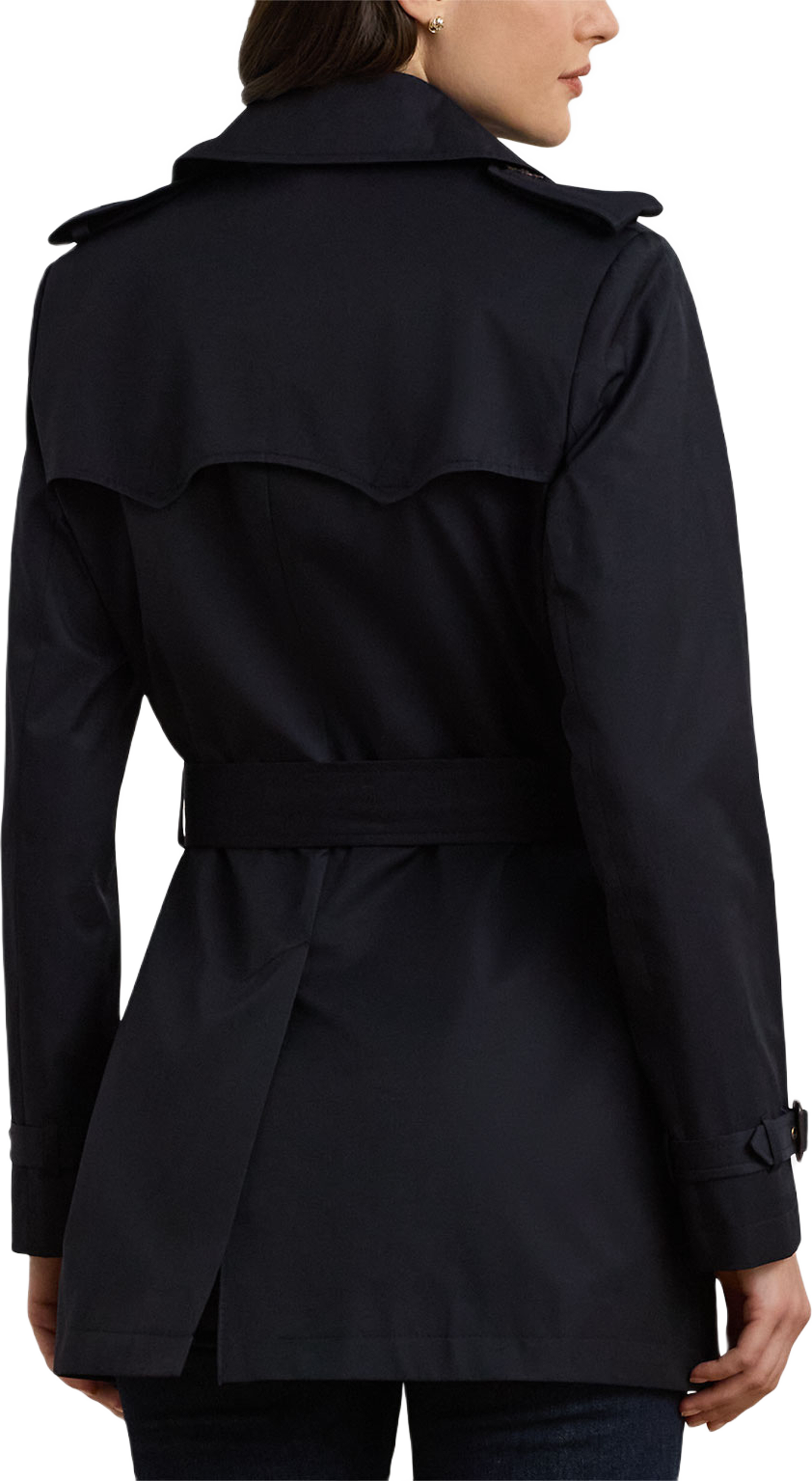 Double-Breasted Cotton-Blend Trench Coat