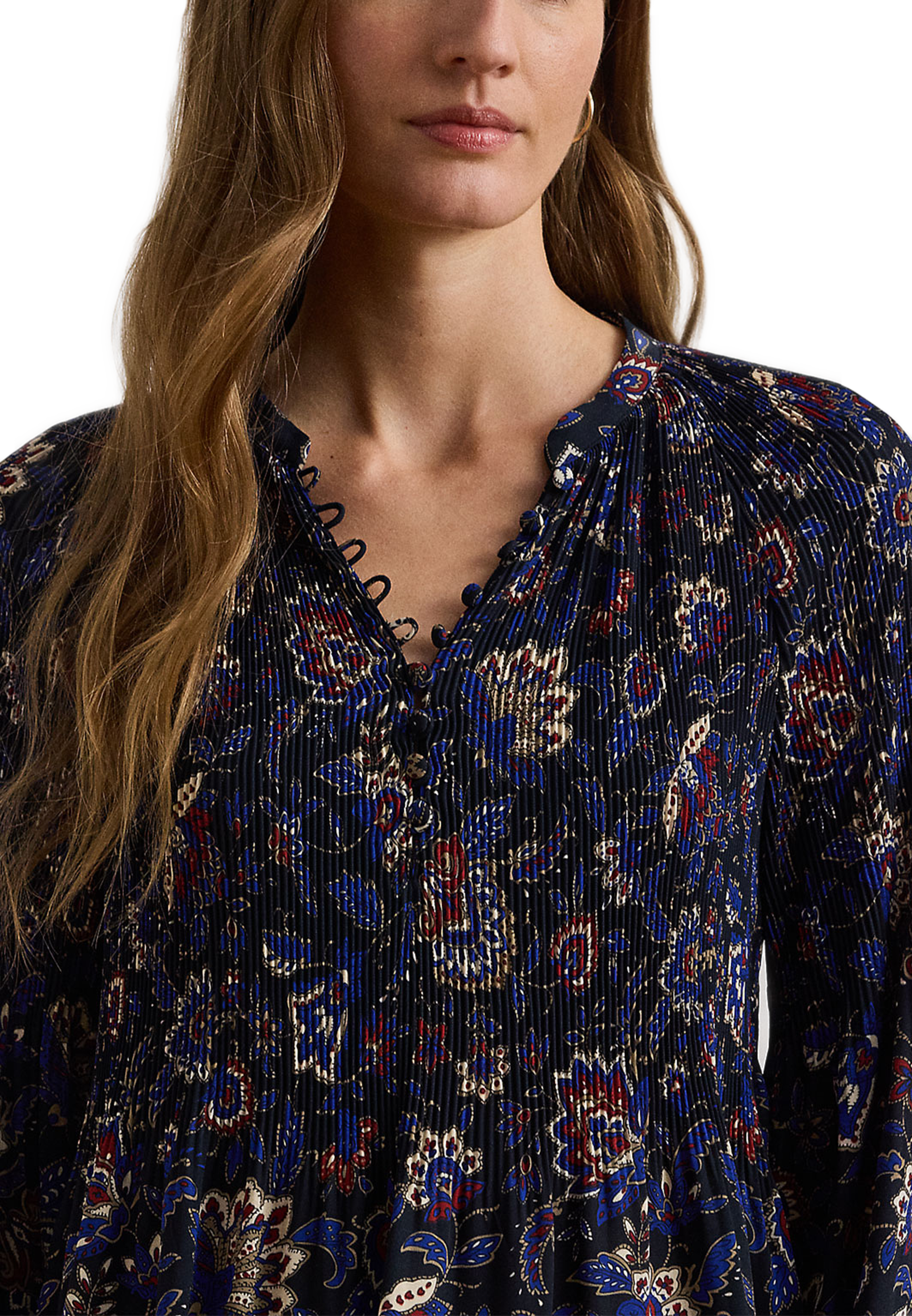 Floral Pleated Georgette Blouse