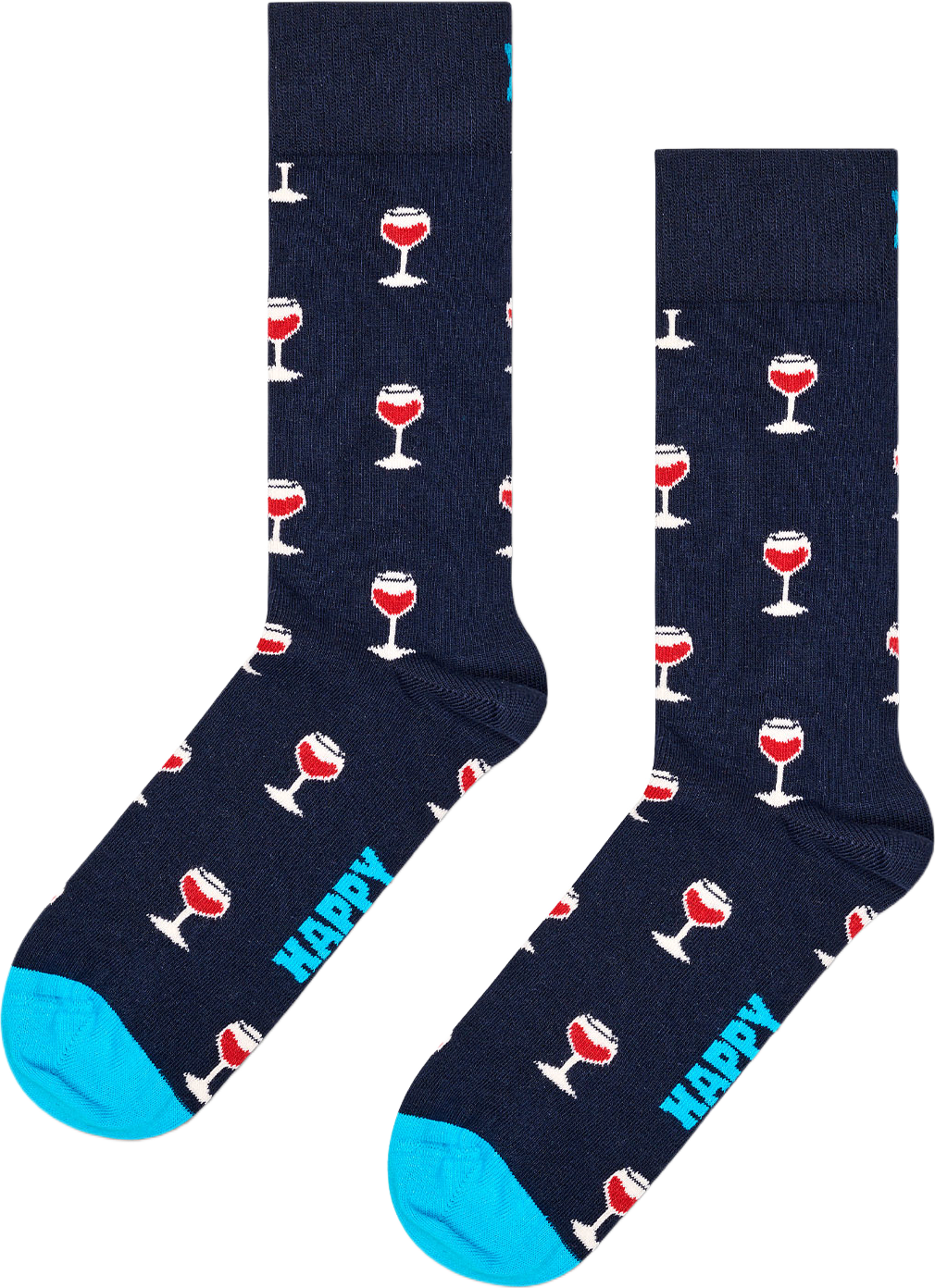 Glass Of Wine Sock, från Happy Socks, i färgen Navy. Klicka för att öppna bilden i stort format