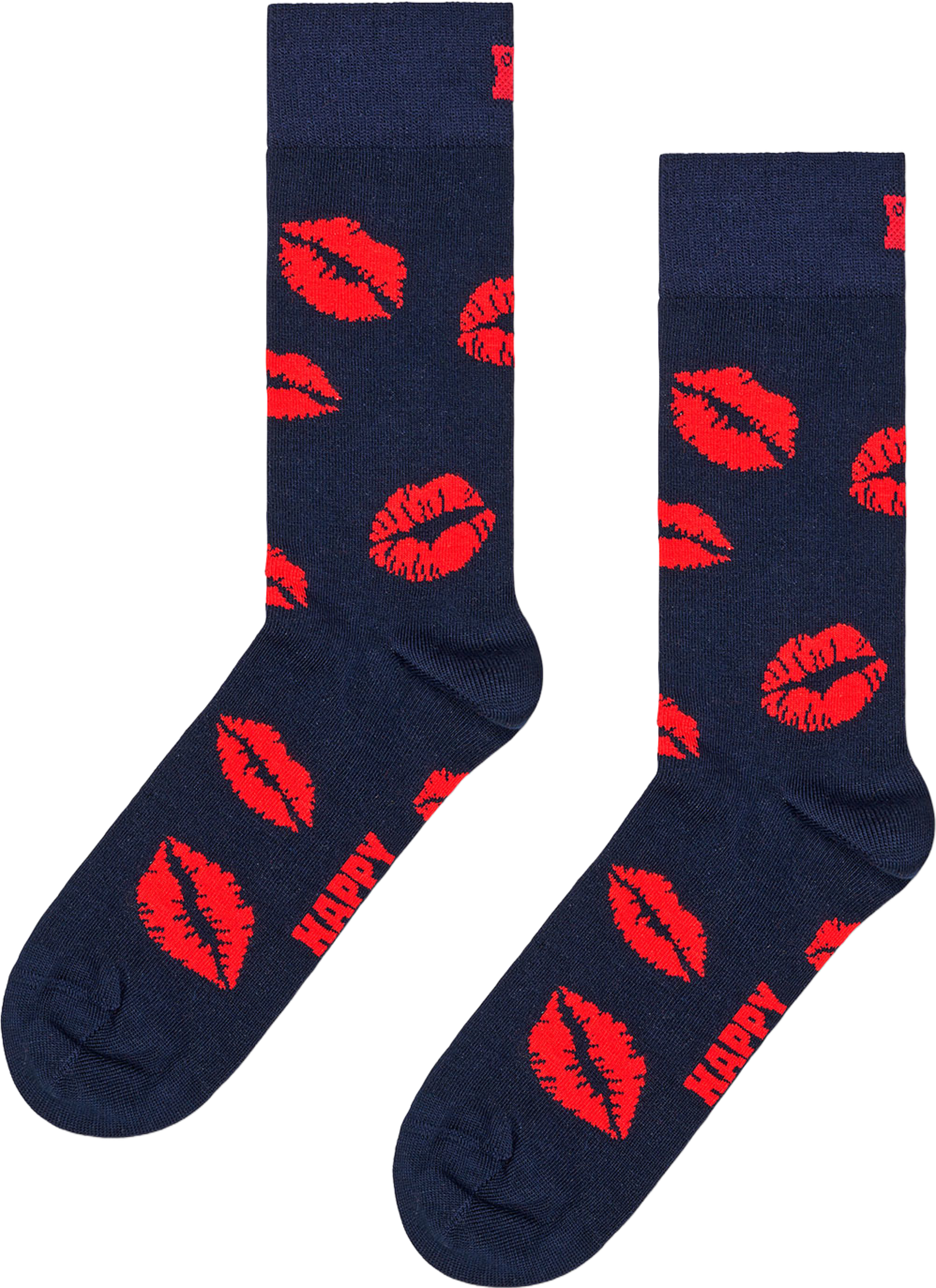 Kisses Sock, från Happy Socks, i färgen Navy. Klicka för att öppna bilden i stort format