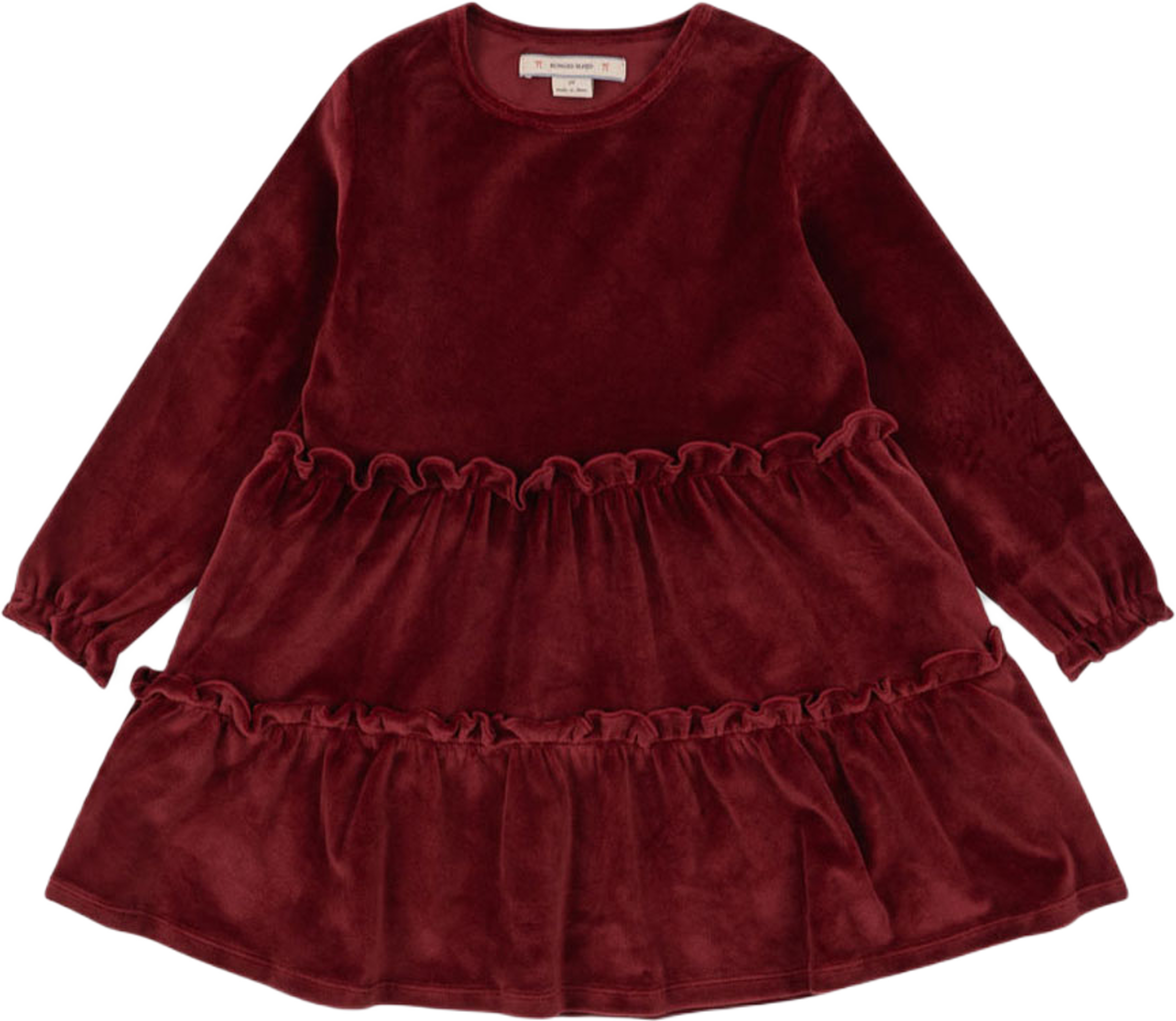 Jingle Dress, från Konges Sløjd, i färgen Red Dahlia. Klicka för att öppna bilden i stort format