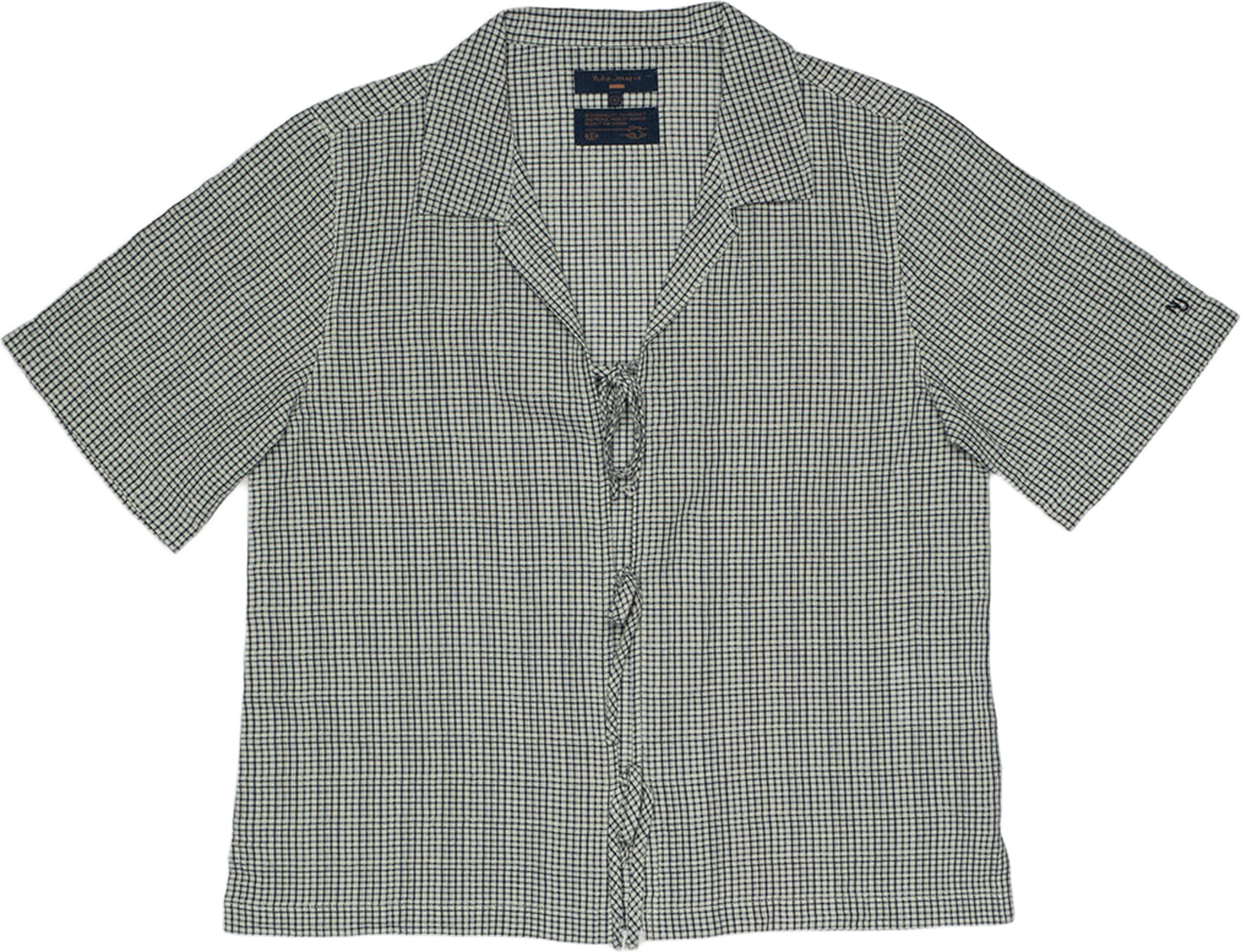 Moa Tie Check Indigo Blouse
