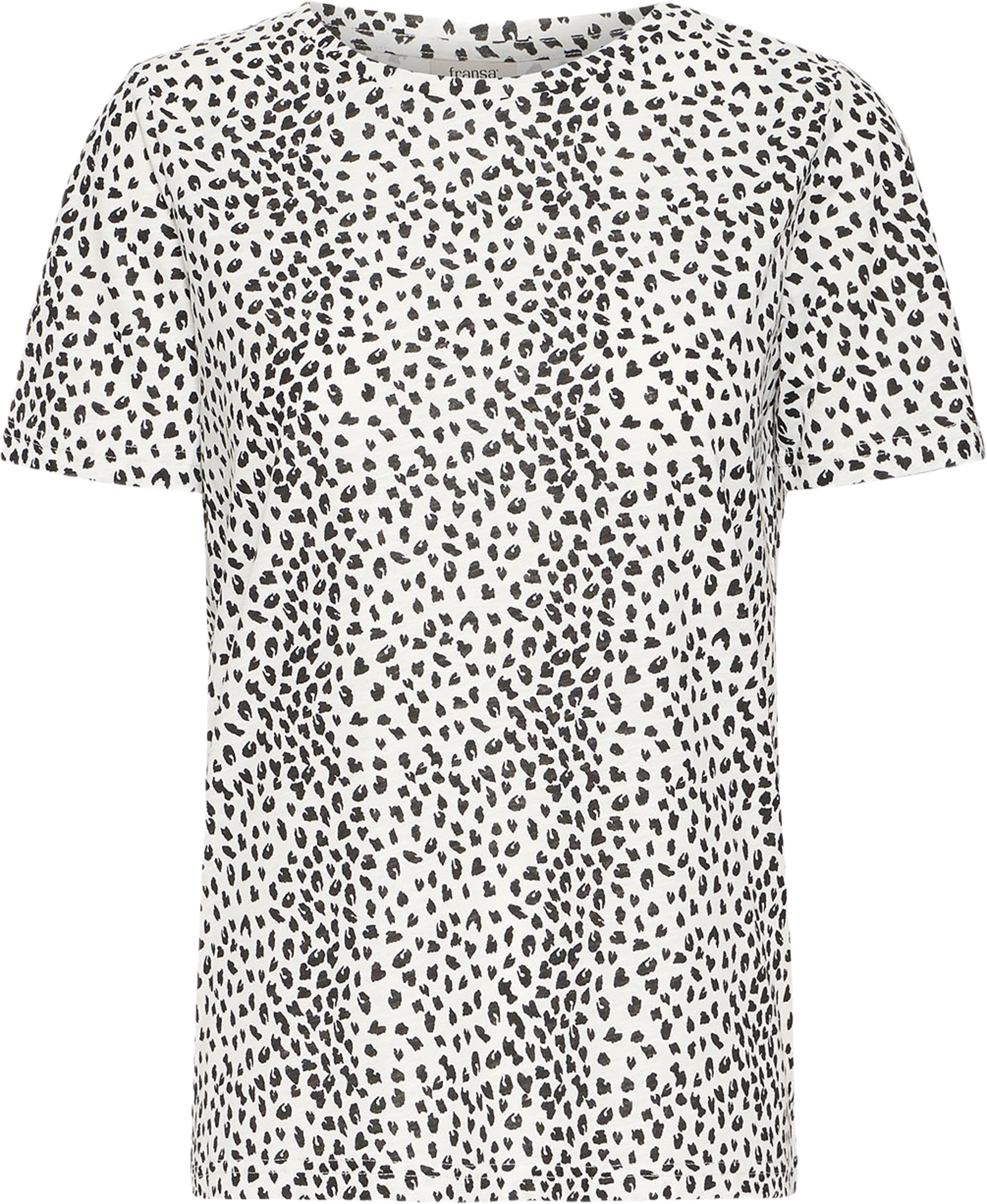 FRHAZEL TEE 2 T-shirt, från Fransa, i färgen Whisper White Art. Klicka för att öppna bilden i stort format