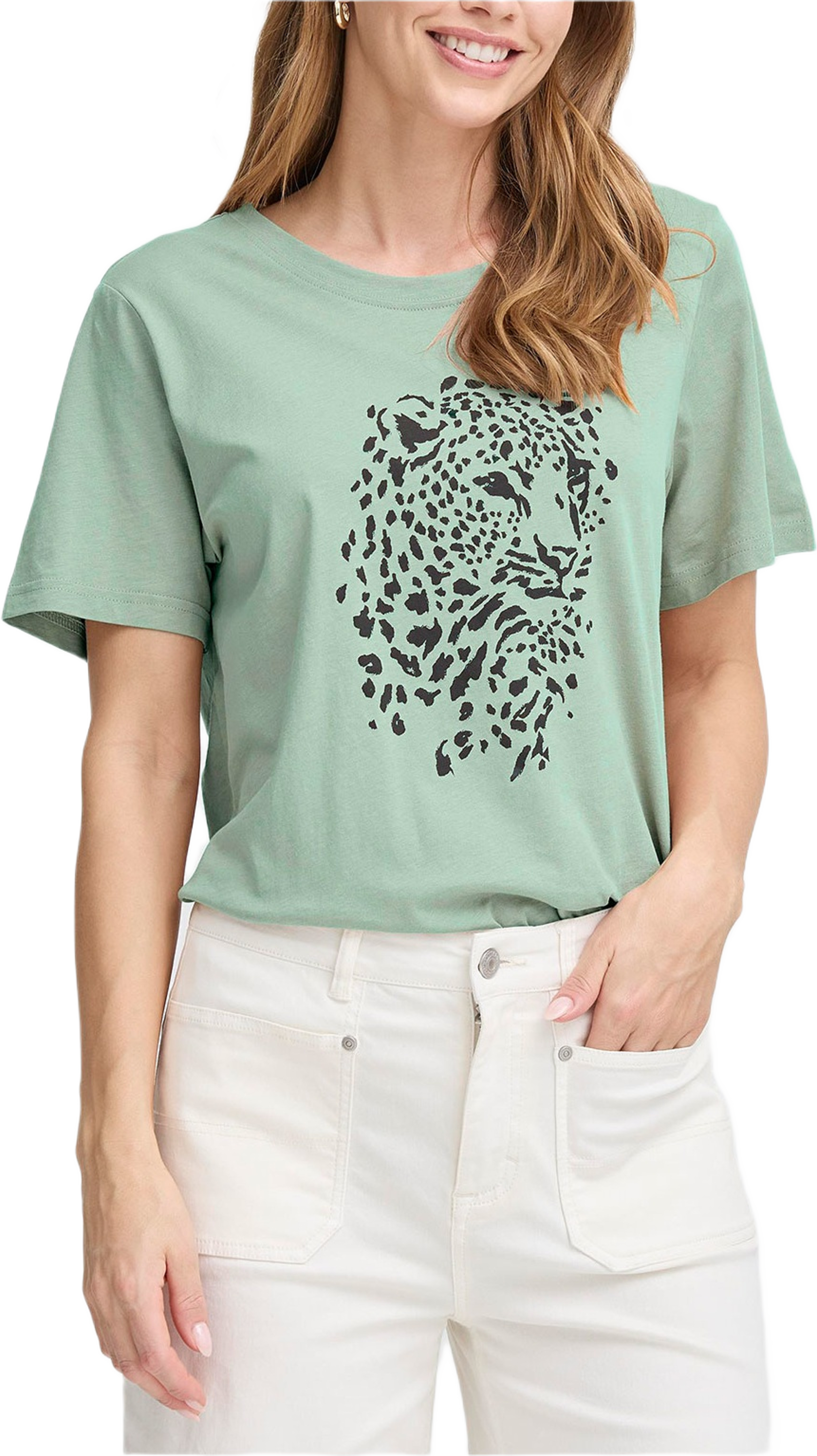 FRJUNA TEE 2 T-shirt, från Fransa, i färgen Iceberg Green Mix. Klicka för att öppna bilden i stort format