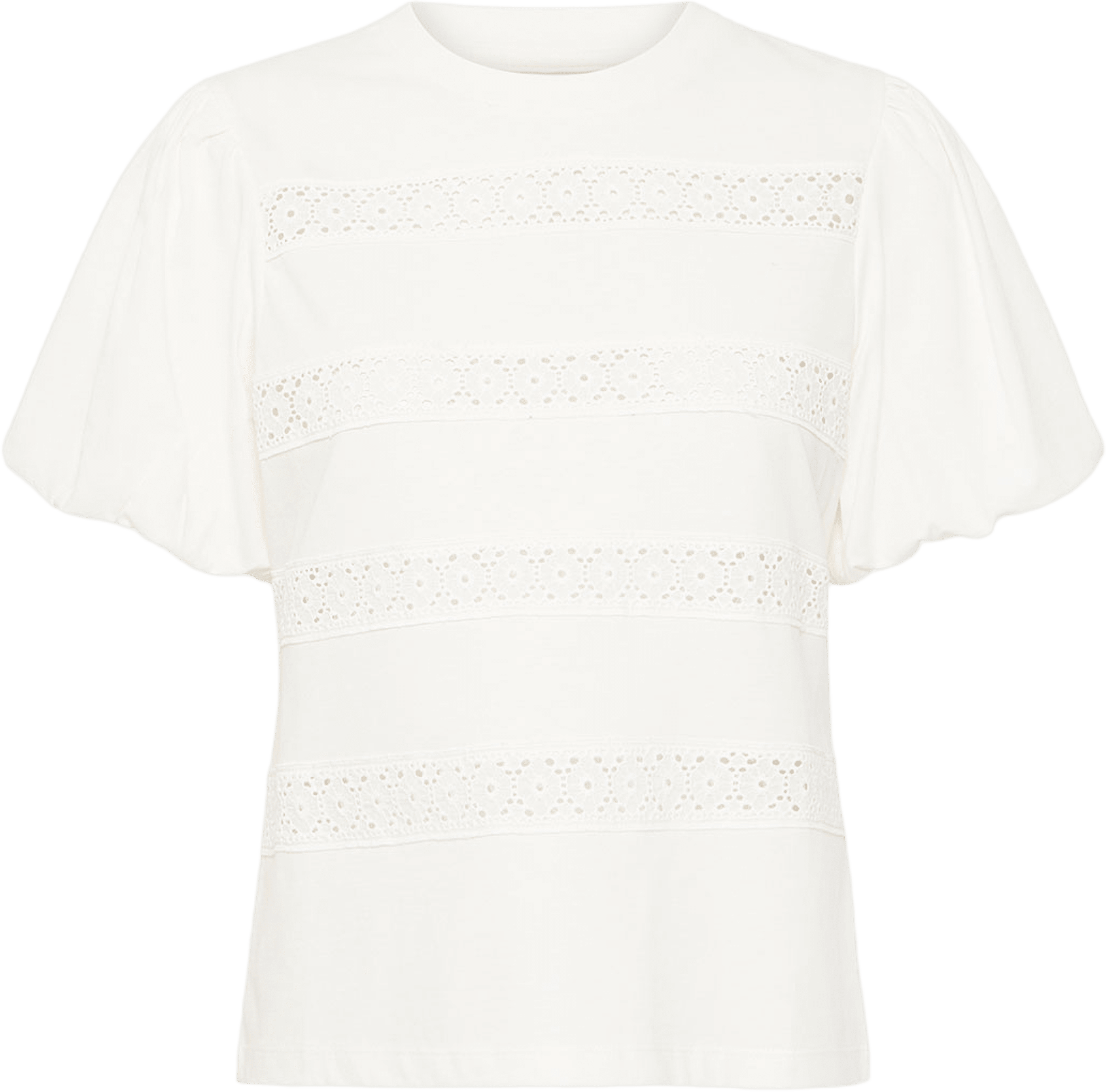 IHMALENNA SS; Ichi T-shirt, från ICHI, i färgen Cloud Dancer. Klicka för att öppna bilden i stort format