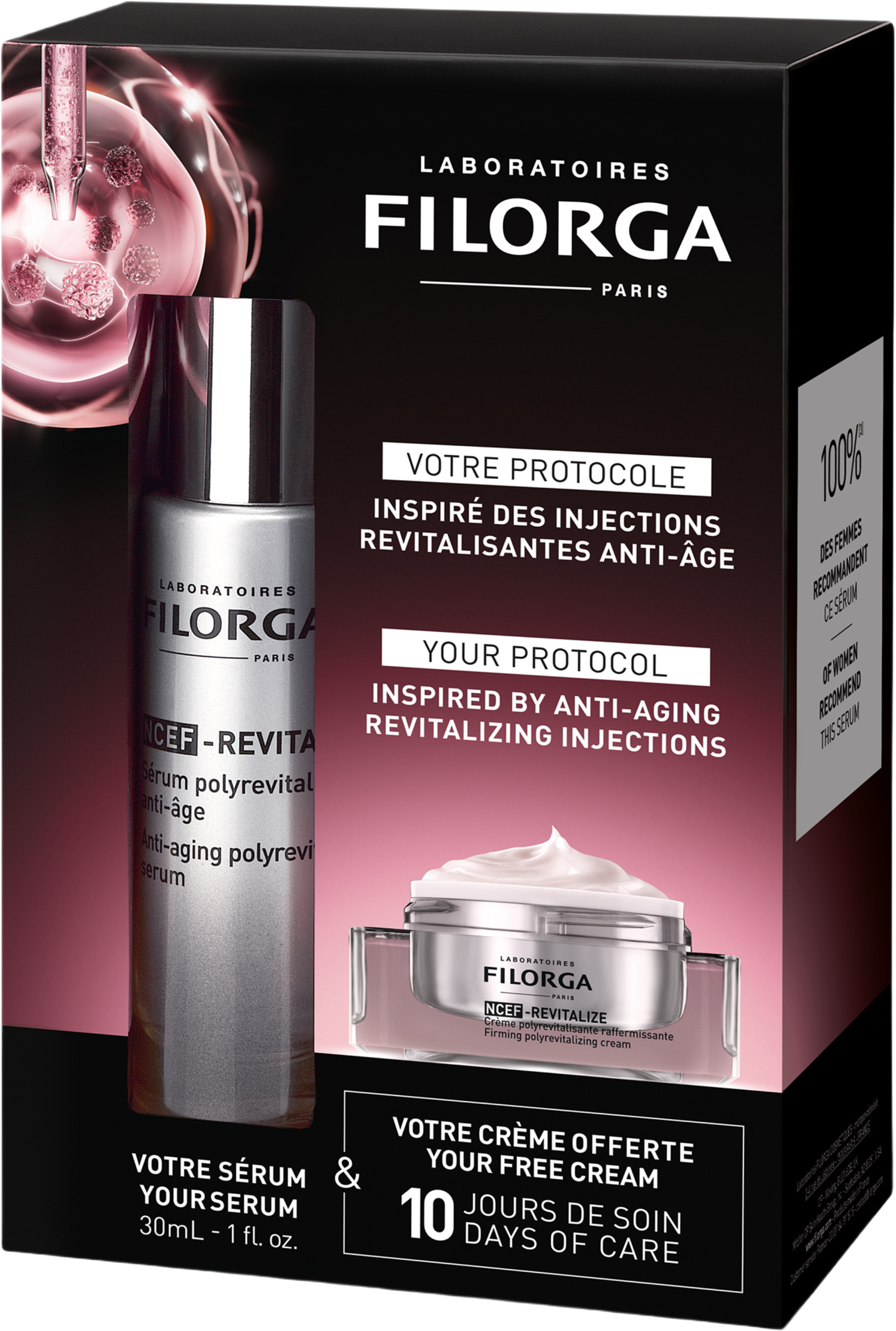 NCEF-Revitalize Serum & Cream Copack, från FILORGA. Klicka för att öppna bilden i stort format