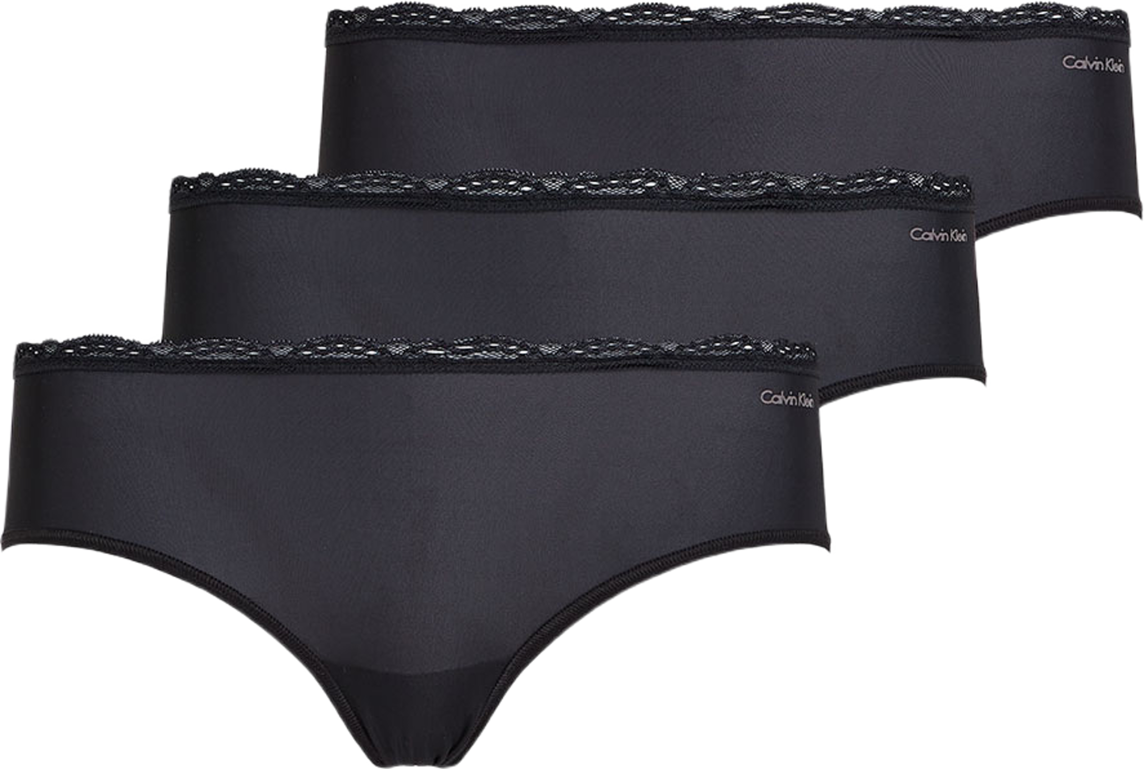 3 pack Trosa i Hipster modell, i skön Micro stretch med vacker spetskant.