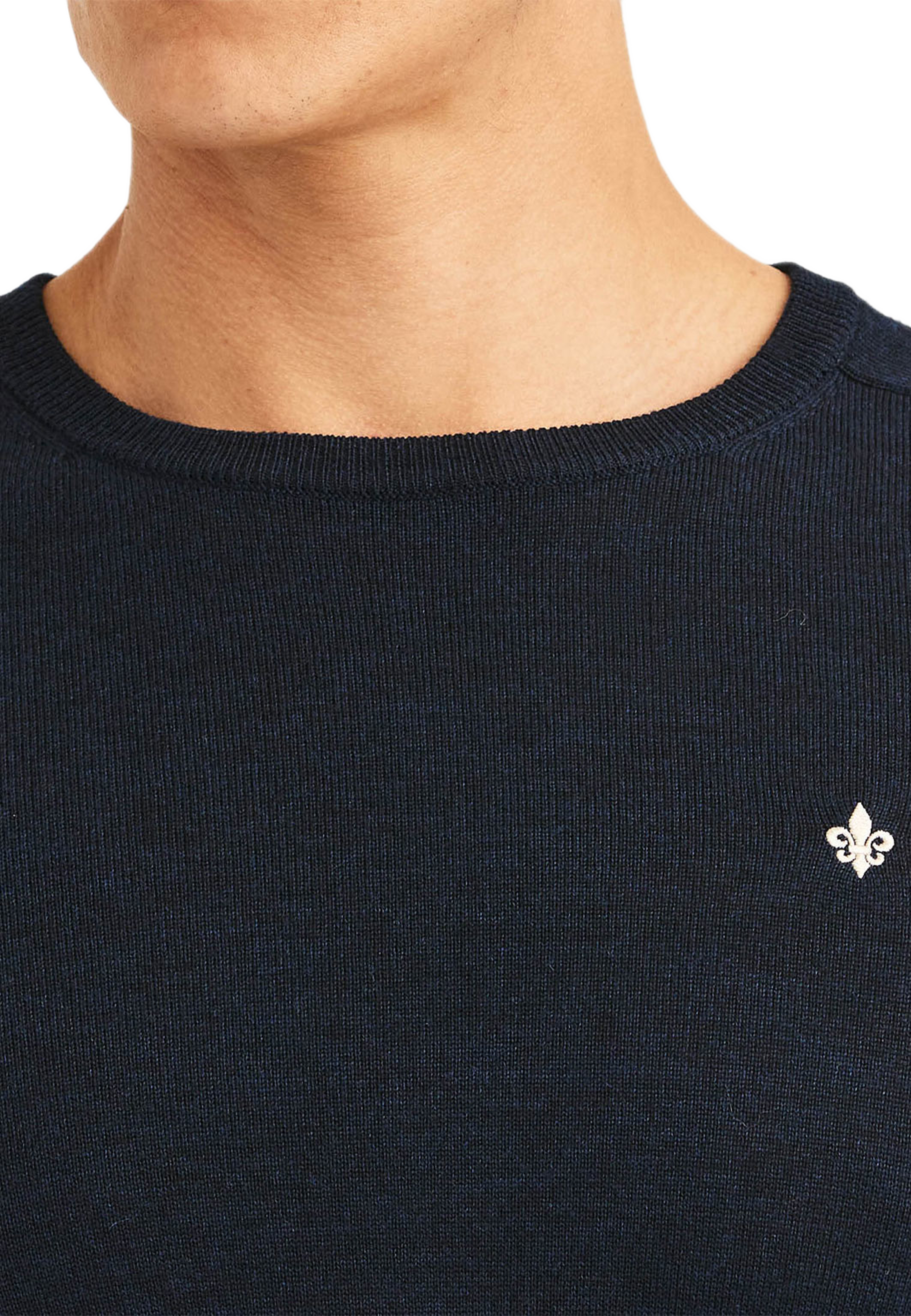 Merino Oneck, från Morris, i färgen Navy. Klicka för att öppna bilden i stort format