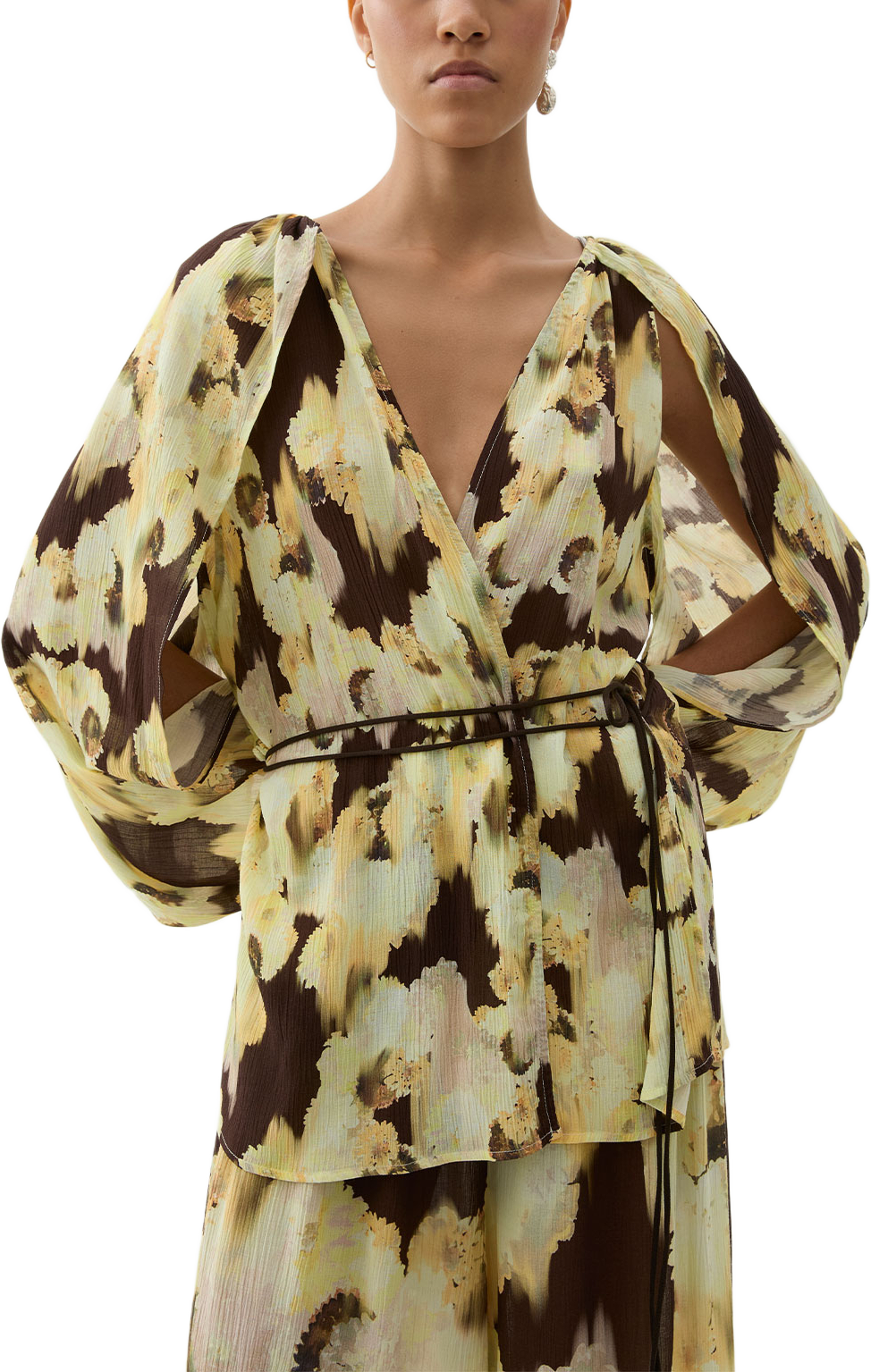 Bee Blurry Silk Blouse
