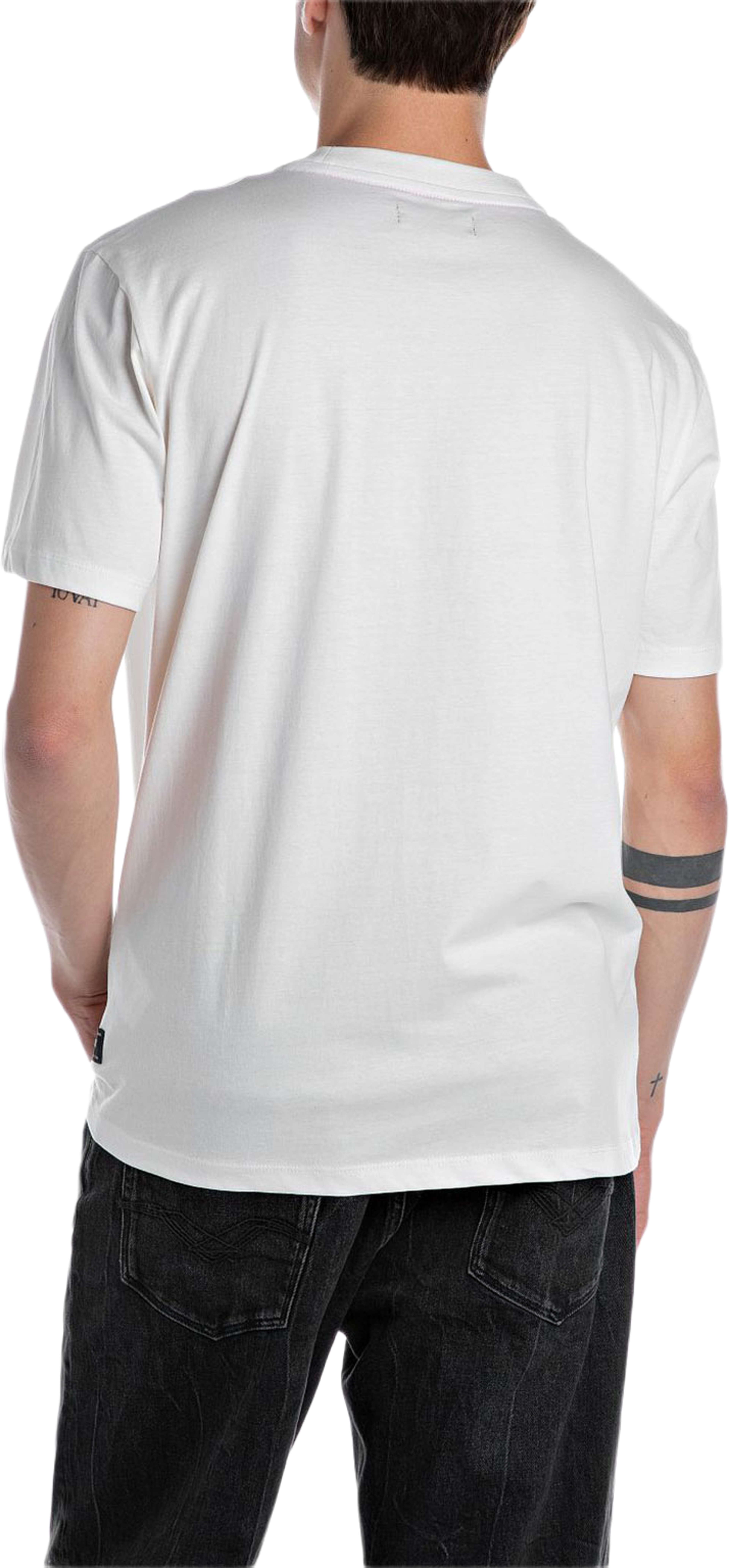 Basic T-Shirt, från Replay, i färgen Natural White. Klicka för att öppna bilden i stort format