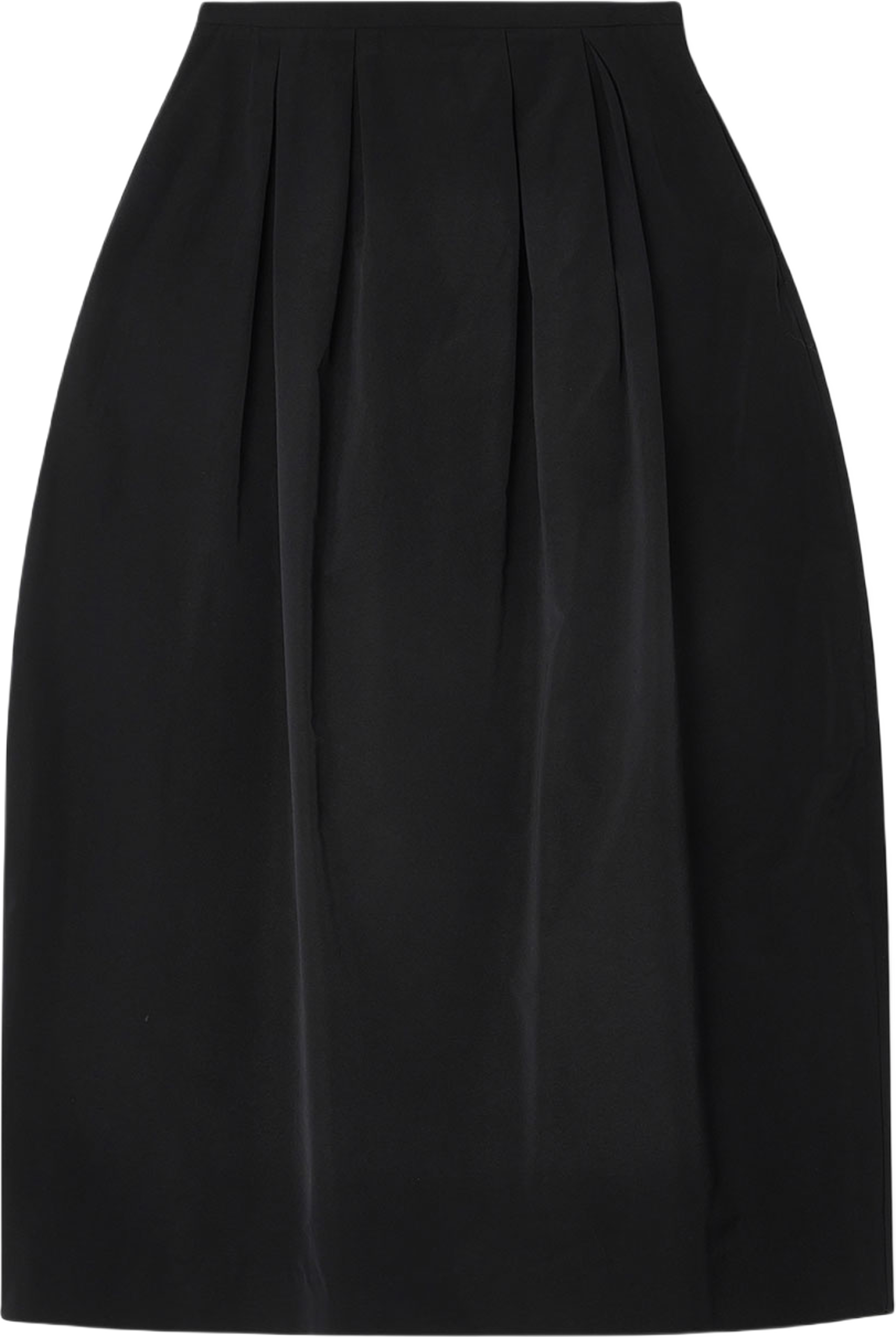 CURVED PLEATED SKIRT