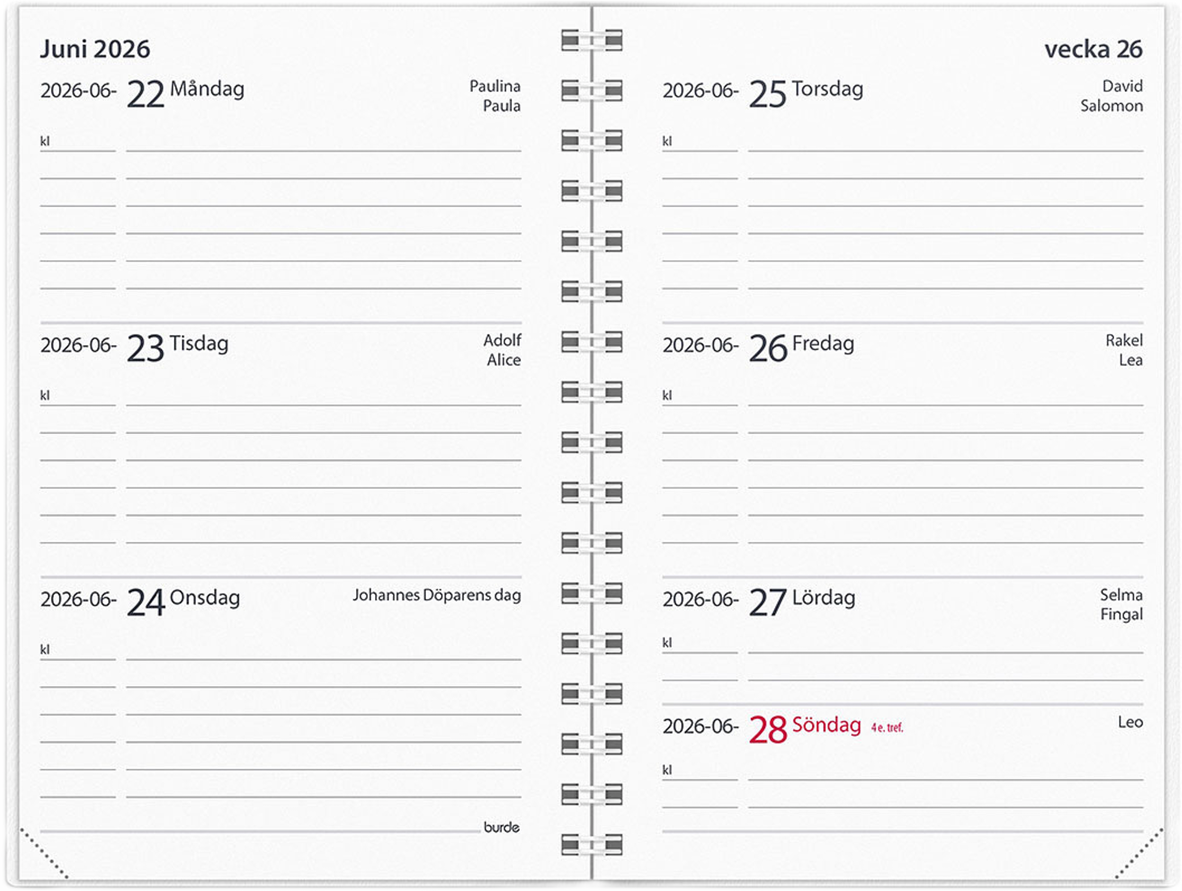Kalender 25/26 Lilla Studieåret Fashion Line