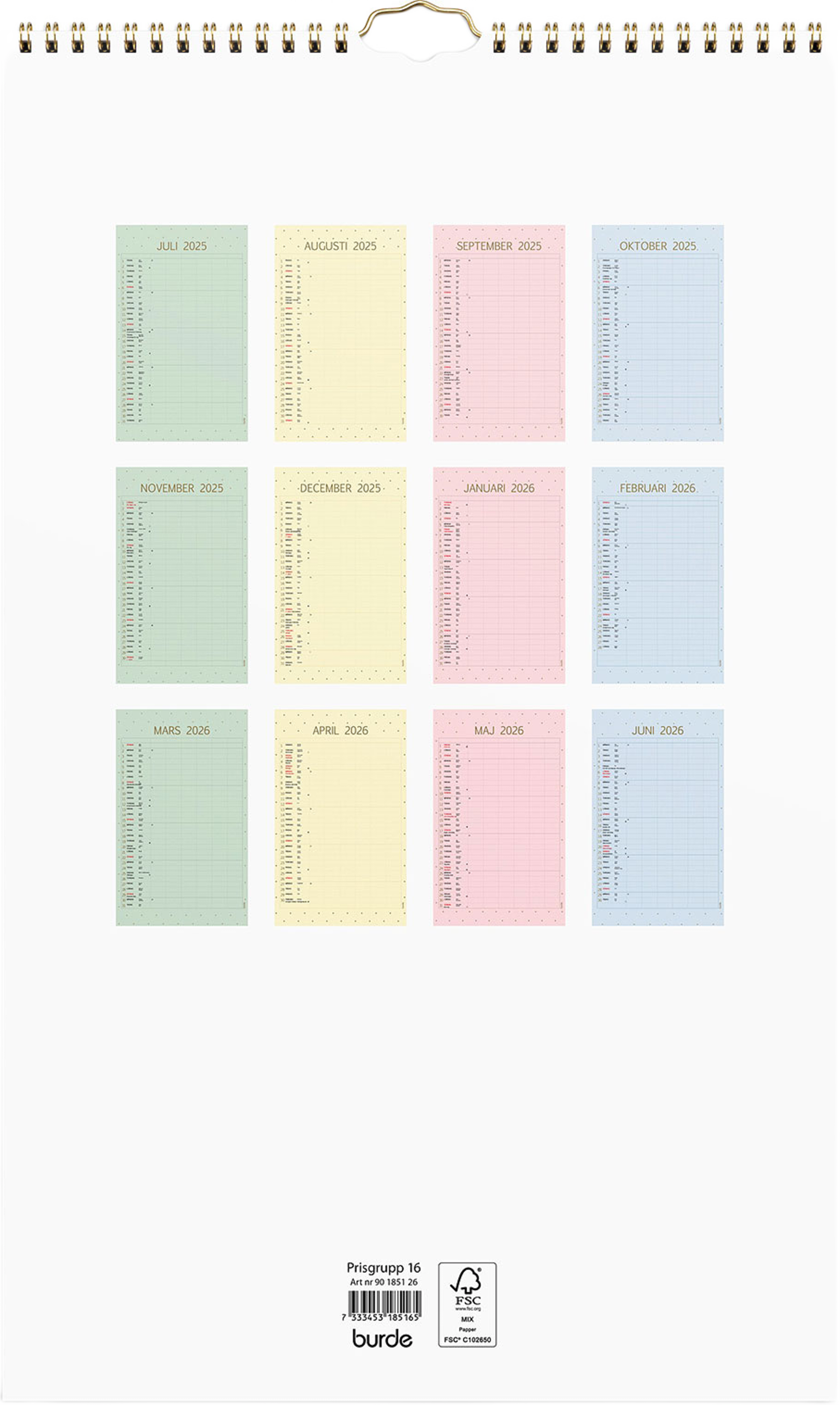 Familjekalender 25/26 Color