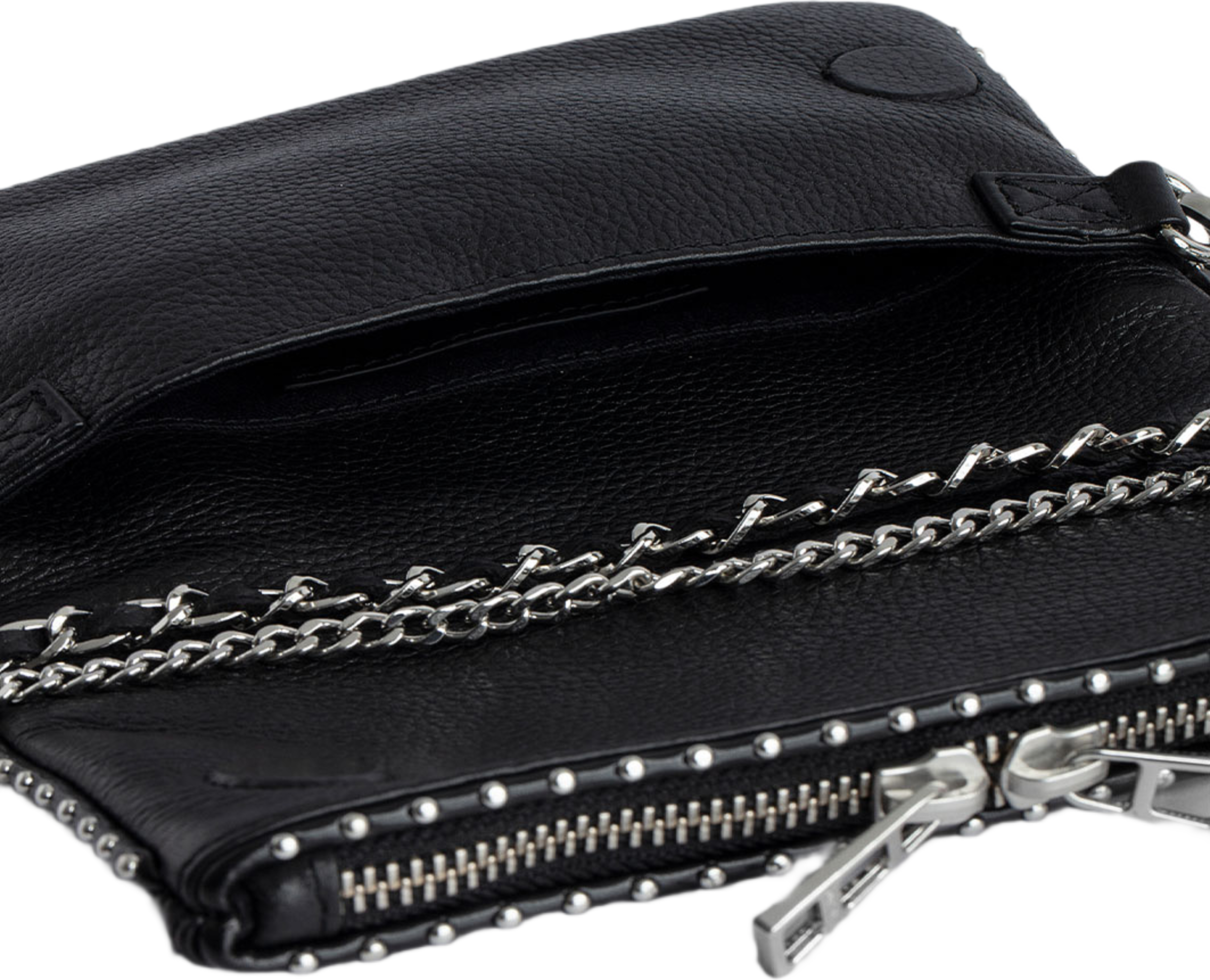 Rock Nano Grained Leather + Studs